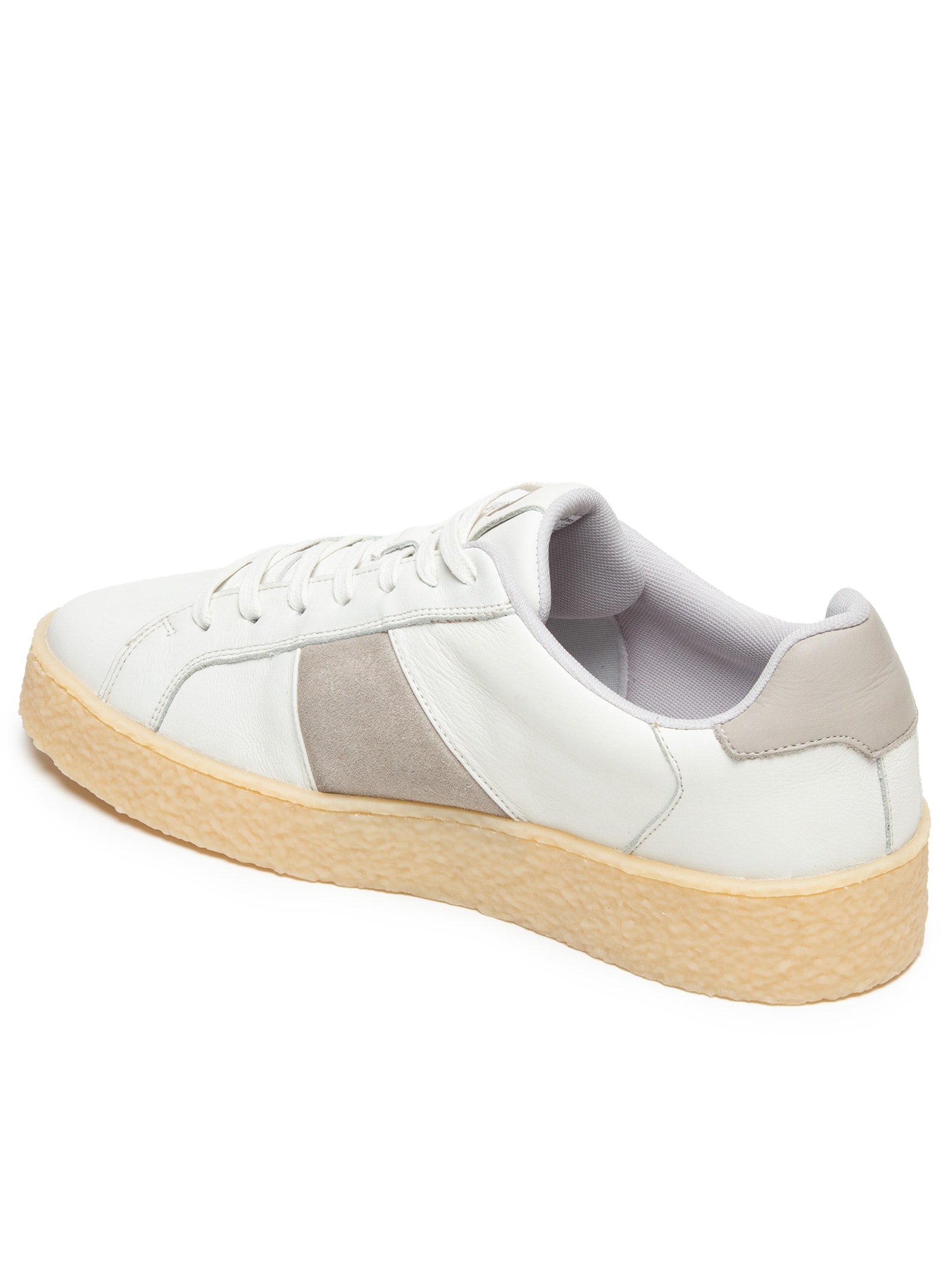 Tênis Masculino Em Camurça Com Detalhes De Couro Off White Basiq Men