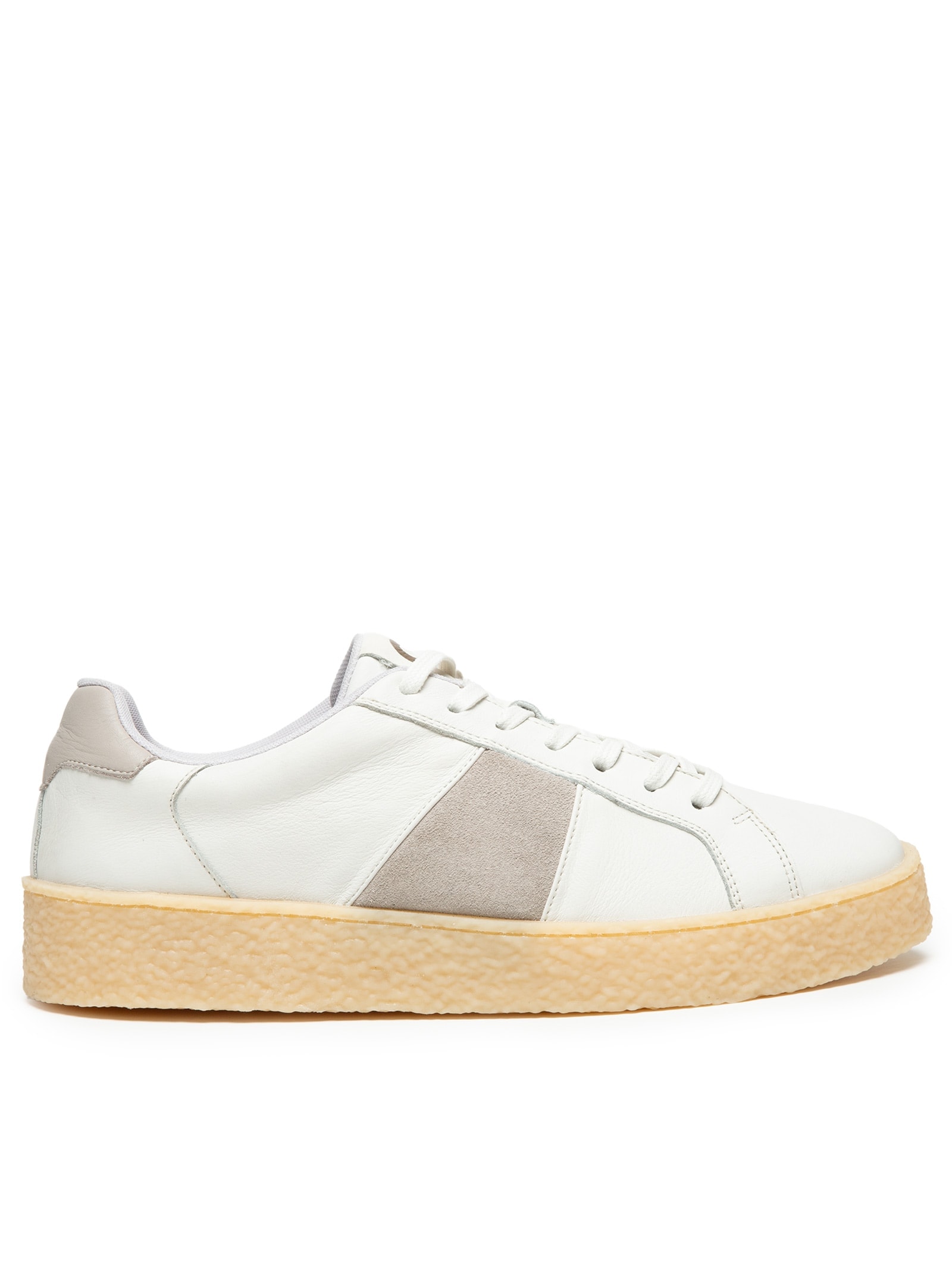 Tênis Masculino Em Camurça Com Detalhes De Couro Off White Basiq Men