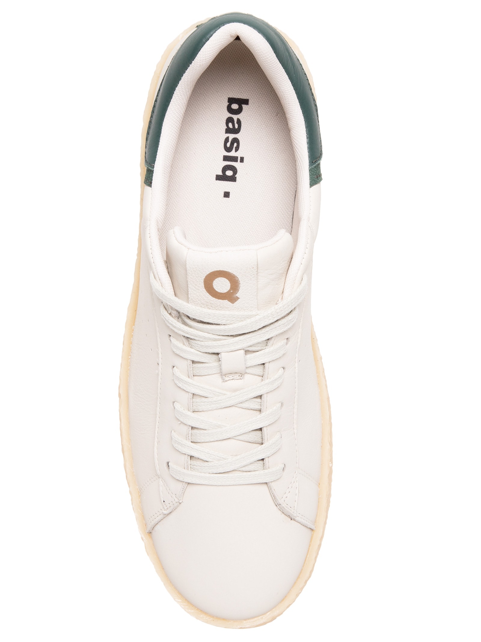 Tênis Masculino Em Couro Básico Branco Basiq Men