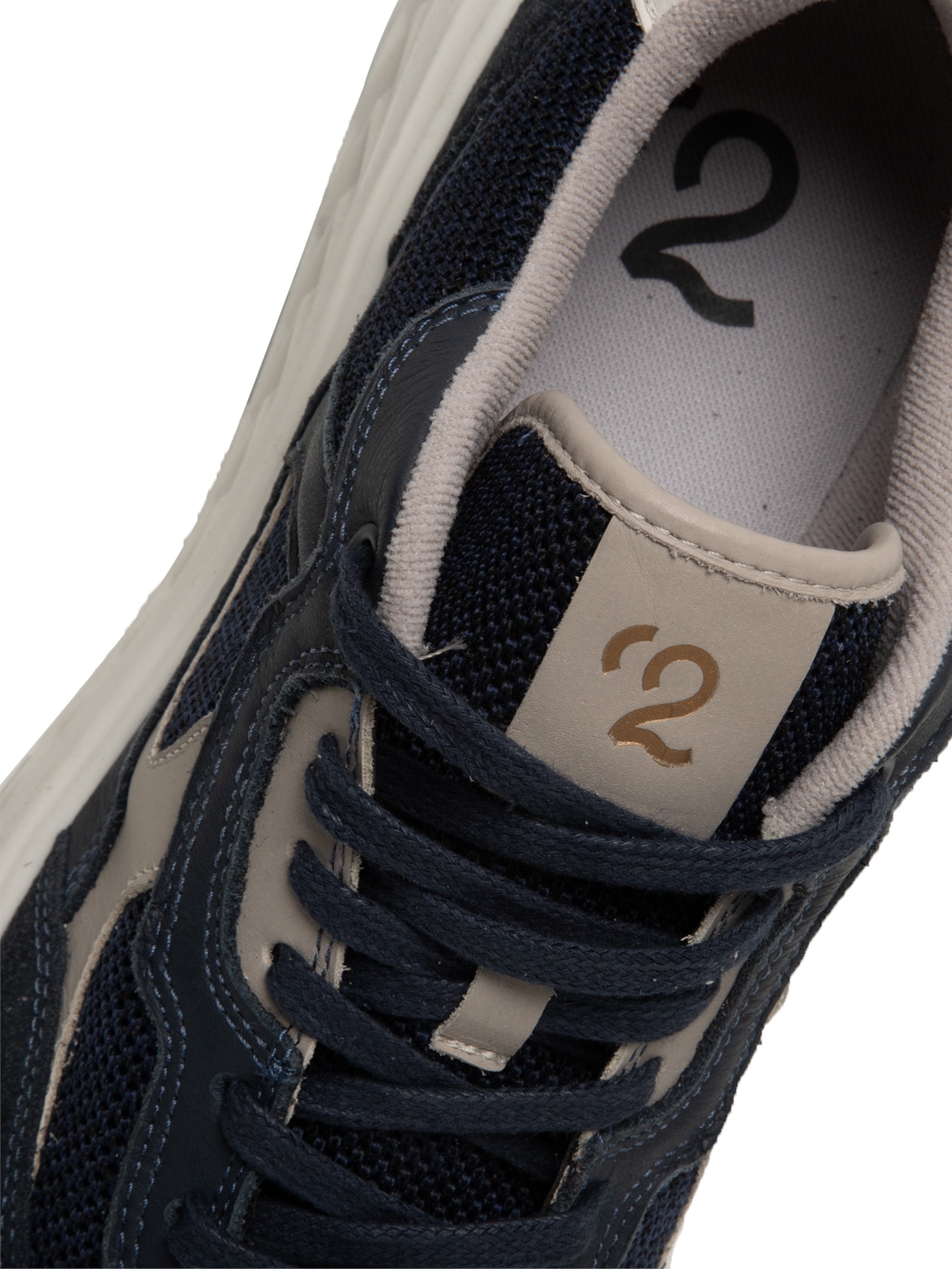 Tênis Masculino Em Couro Com Detalhes De Camurça Azul '2 Essential