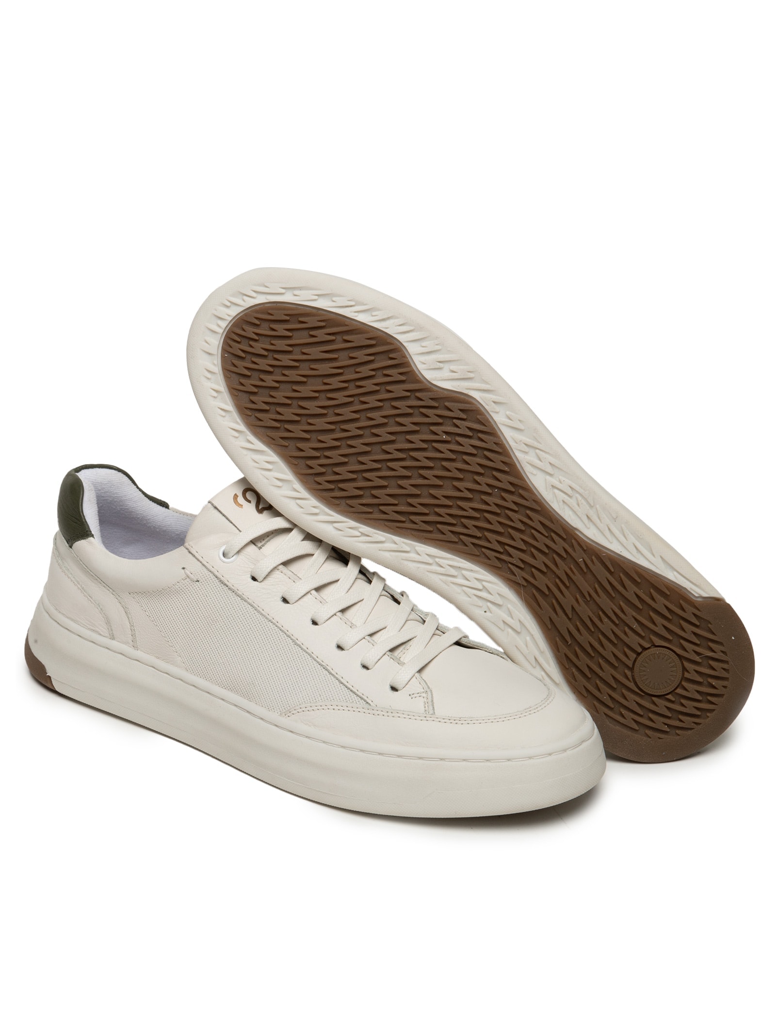 Tênis Masculino Em Couro Com Detalhes Off White '2 Essential