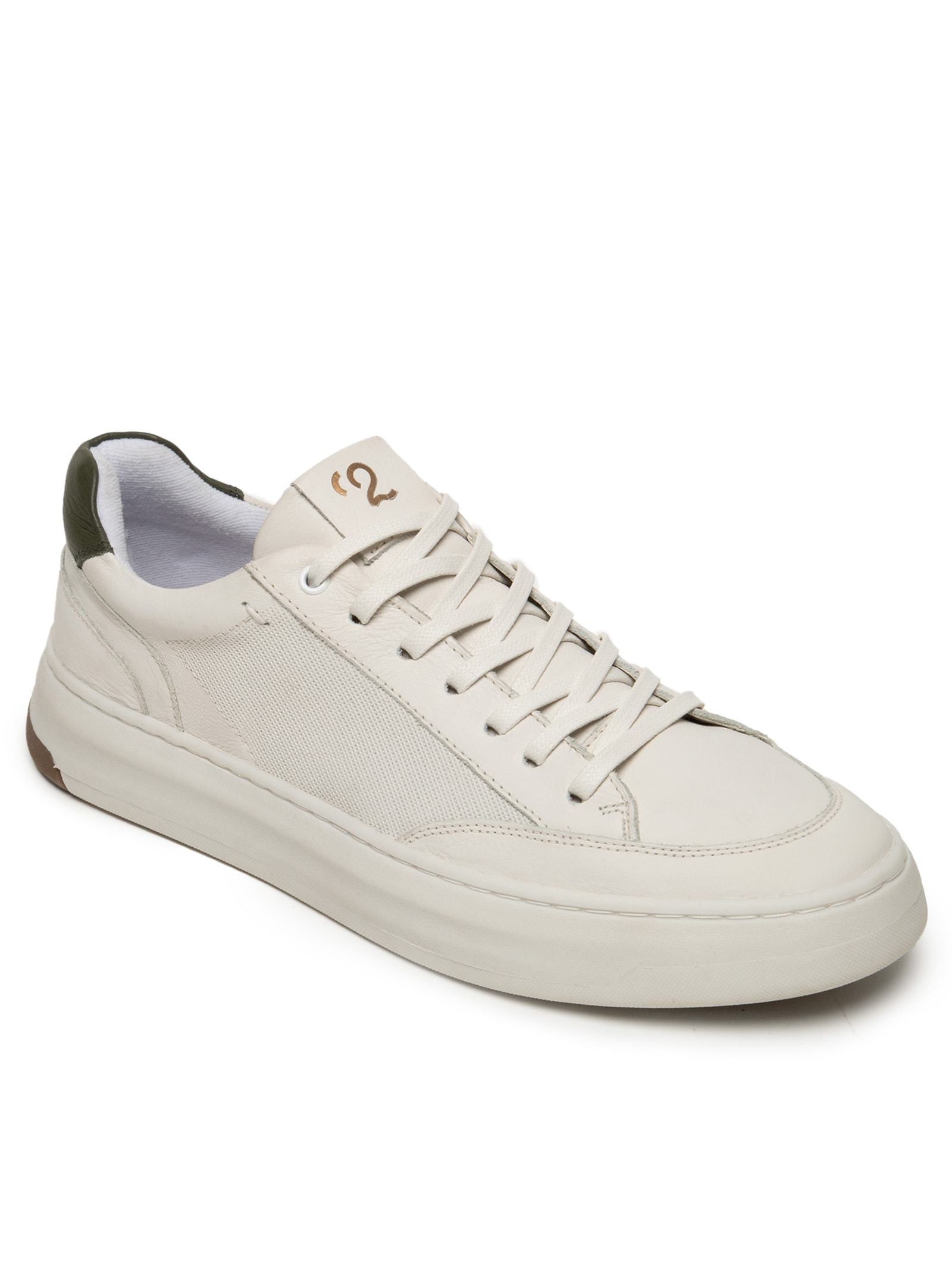 Tênis Masculino Em Couro Com Detalhes Off White '2 Essential