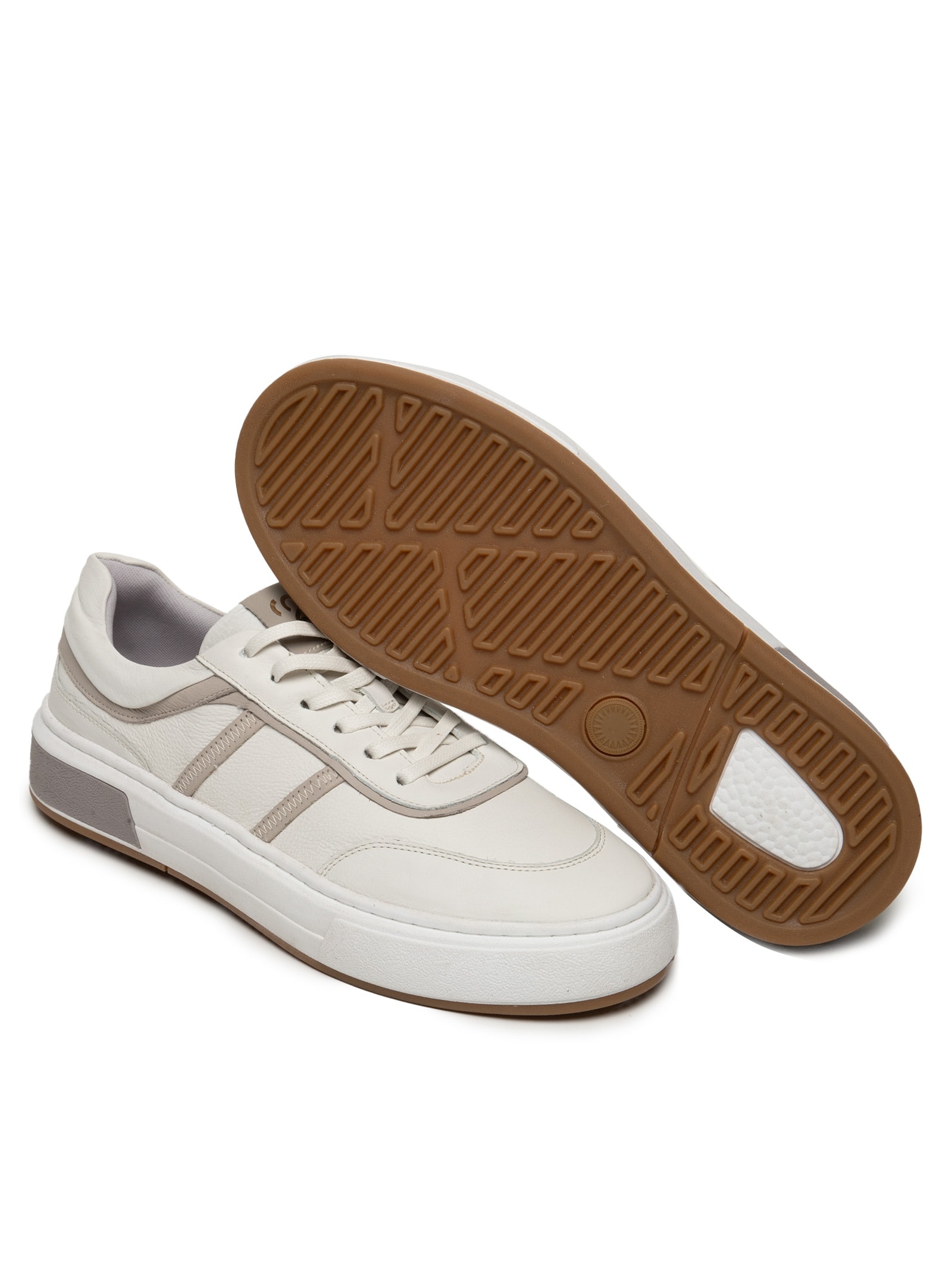 Tênis Masculino Em Couro Com Detalhes Off White '2 Essential