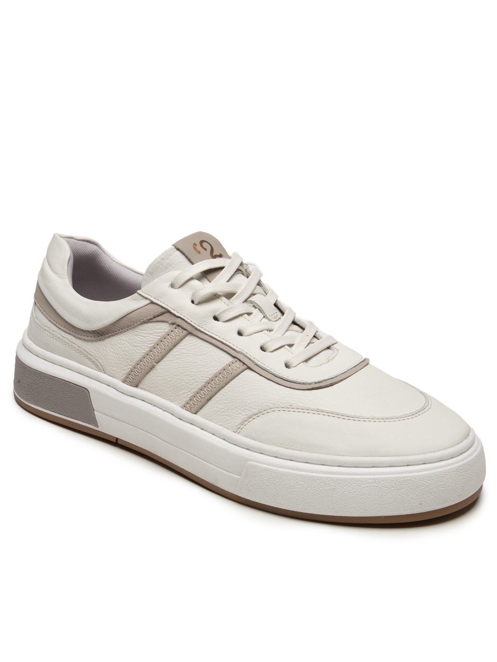 Tênis Masculino Em Couro Com Detalhes Off White '2 Essential
