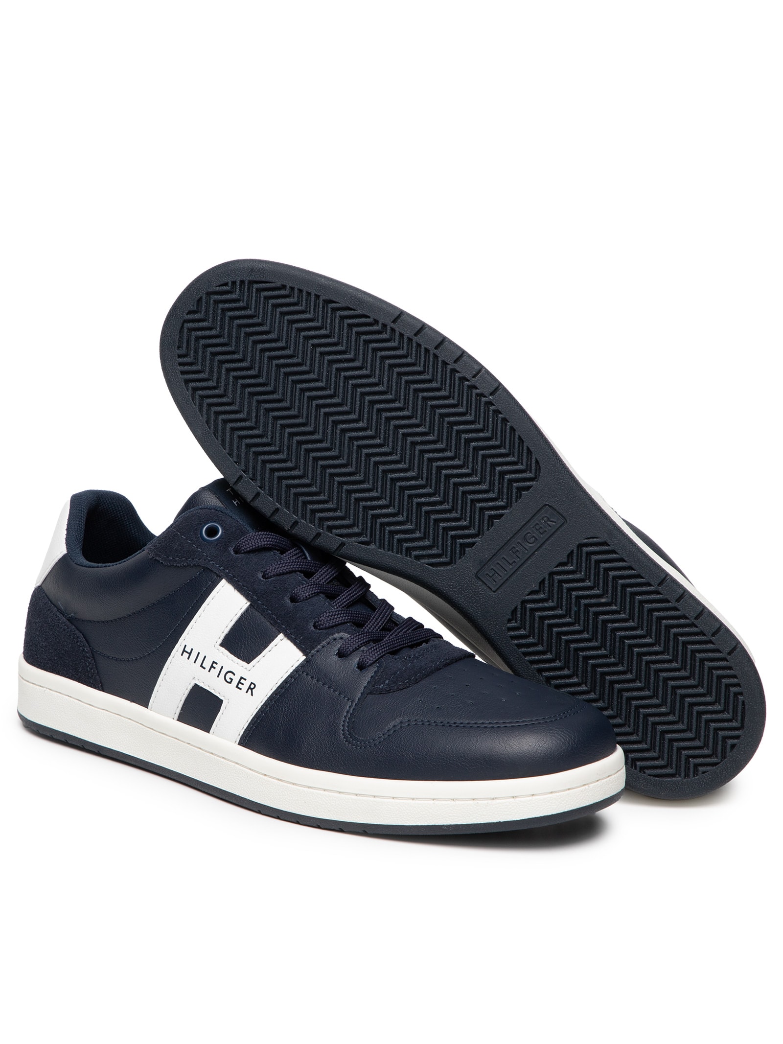 Tênis Masculino H Low Cut Lace-Up Sneaker Azul Tommy Hilfiger