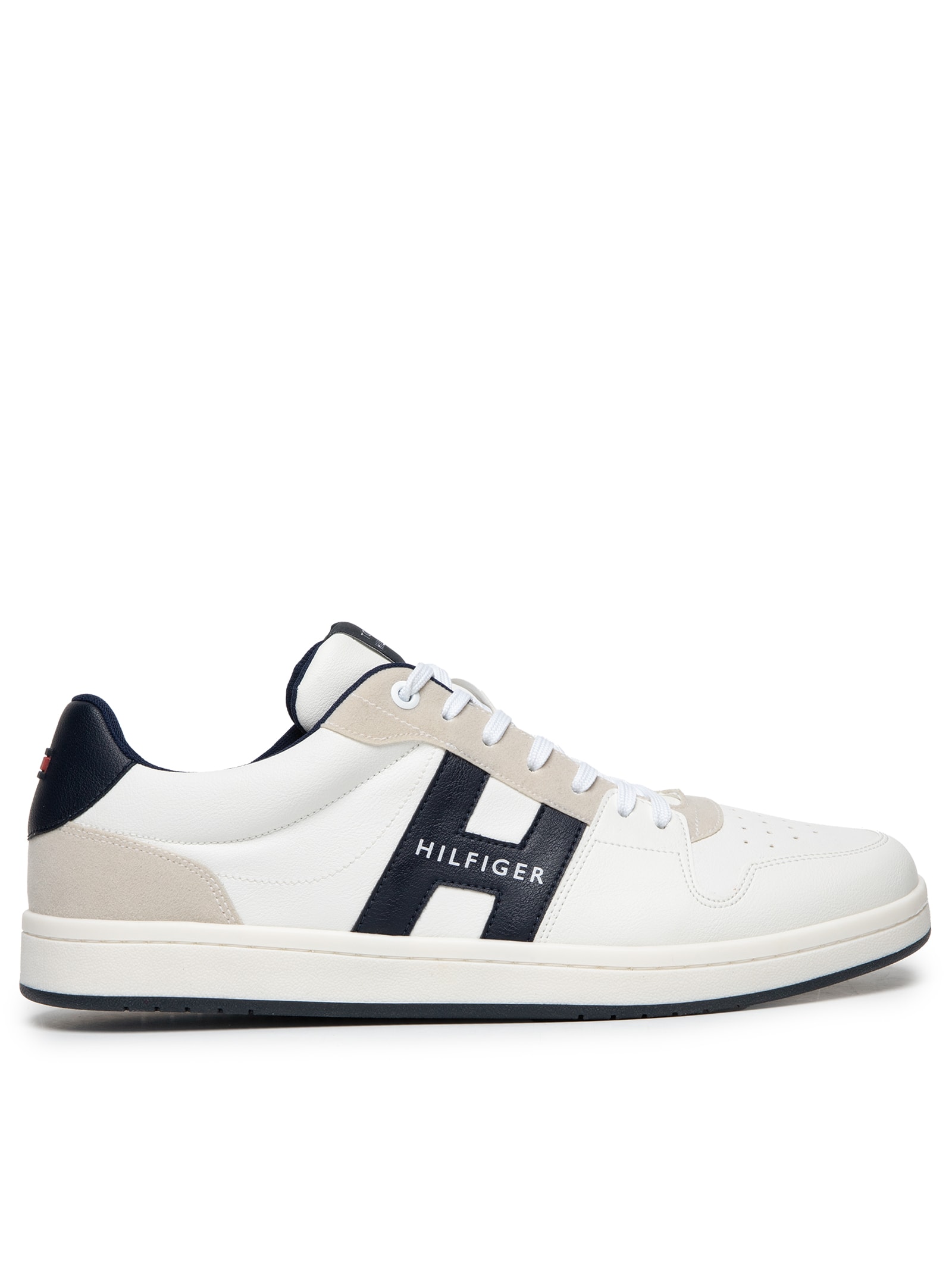 Tênis Masculino H Low Cut Lace-Up Sneaker Branco Tommy Hilfiger
