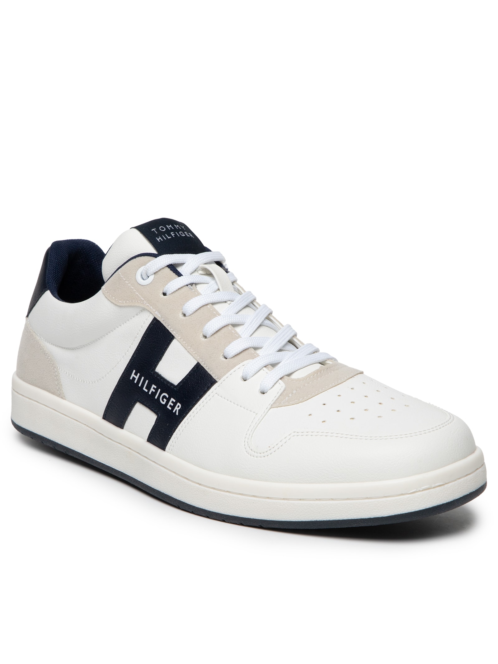 Tênis Masculino H Low Cut Lace-Up Sneaker Branco Tommy Hilfiger