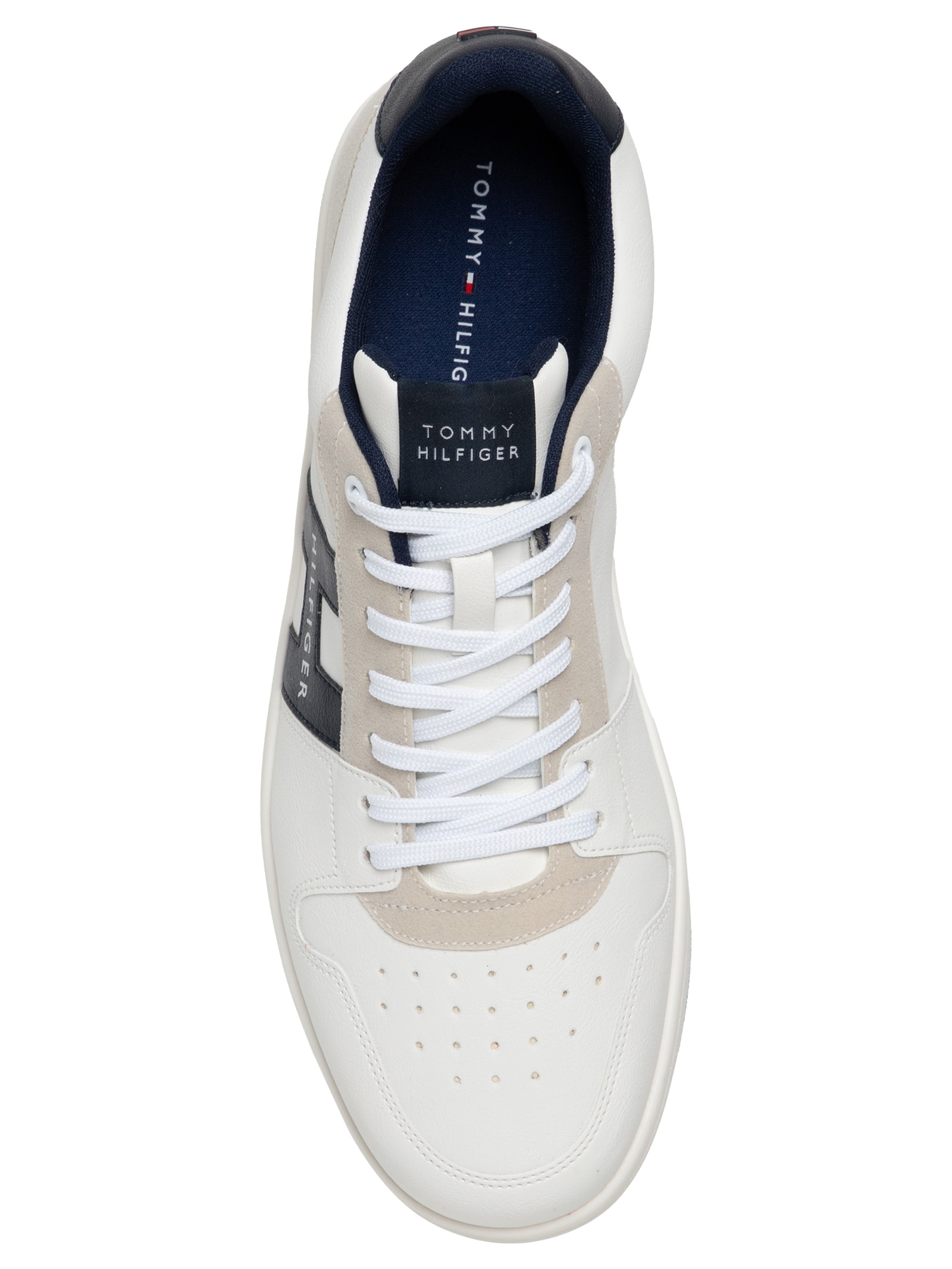 Tênis Masculino H Low Cut Lace-Up Sneaker Branco Tommy Hilfiger