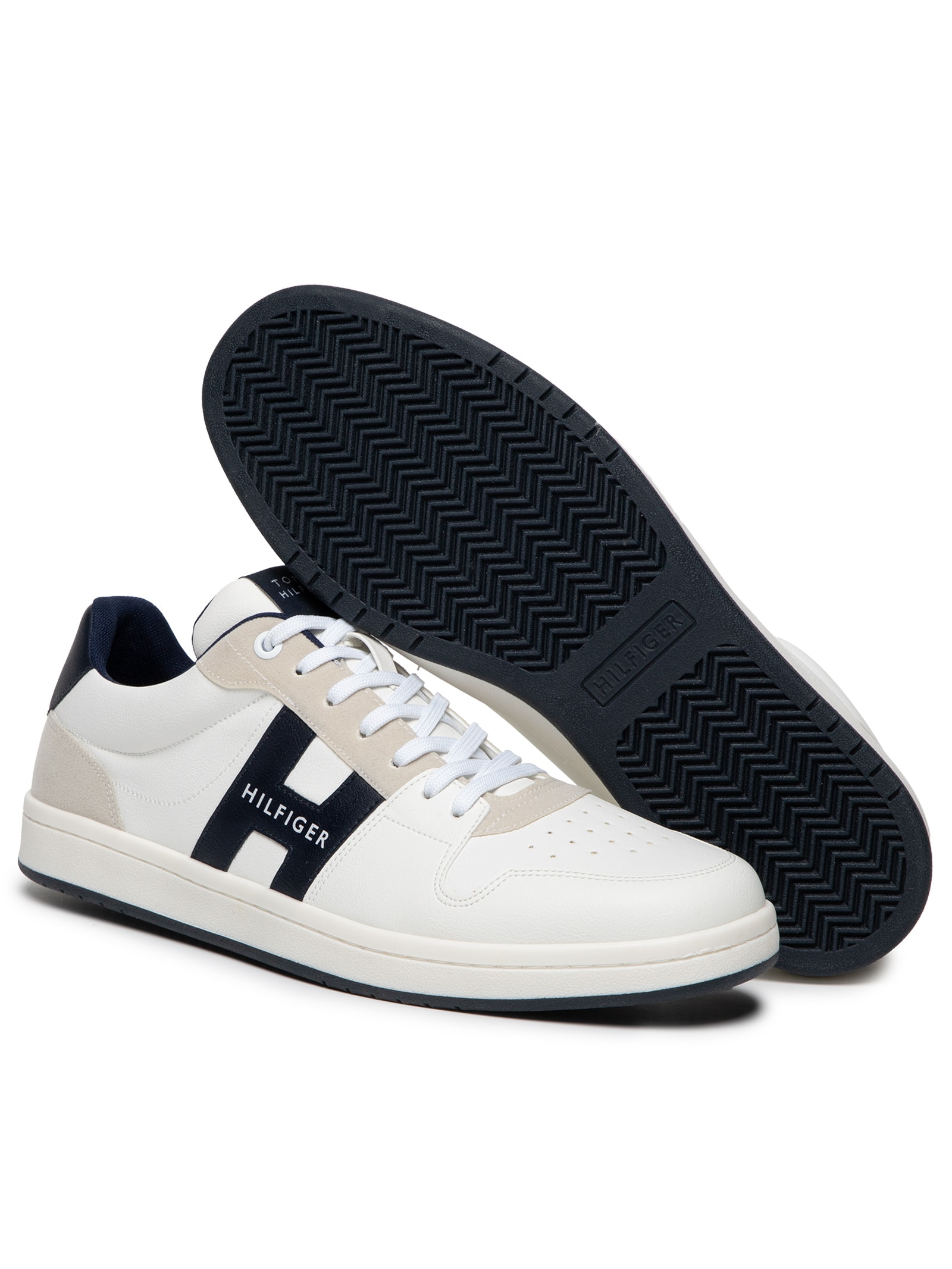 Tênis Masculino H Low Cut Lace-Up Sneaker Branco Tommy Hilfiger