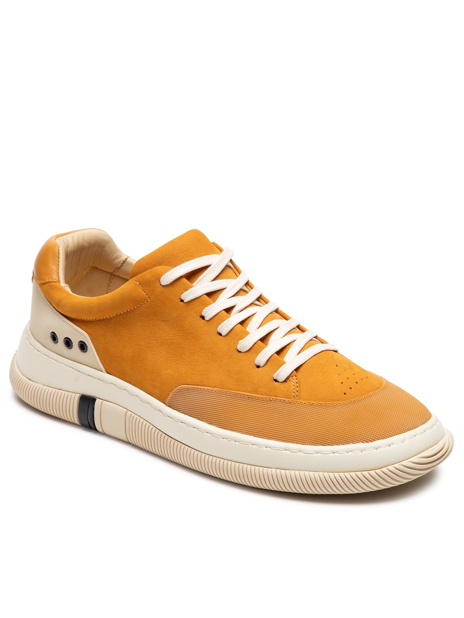 Tênis Masculino Hybrid Laces Nobuck Amarelo Osklen