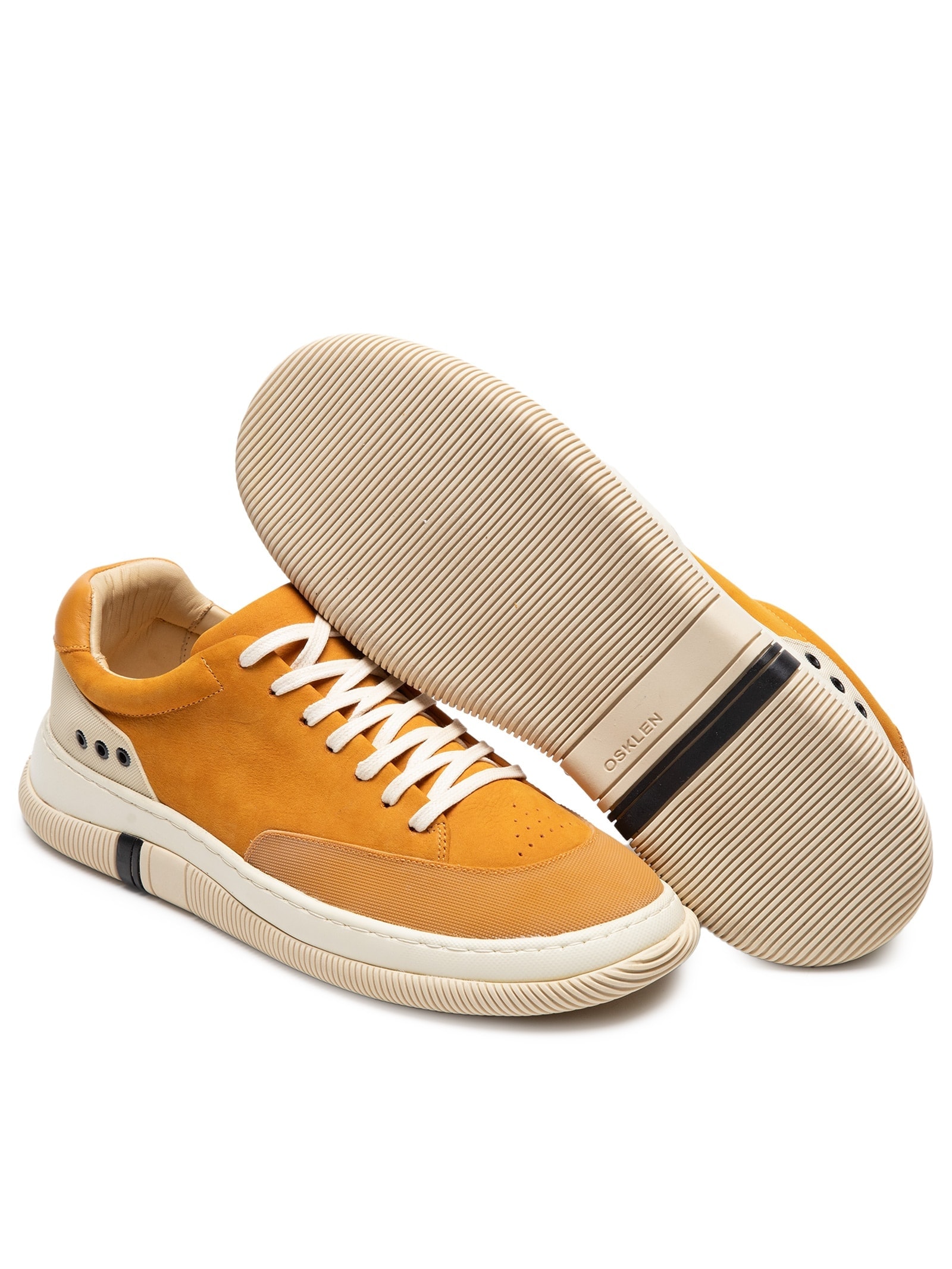 Tênis Masculino Hybrid Laces Nobuck Amarelo Osklen