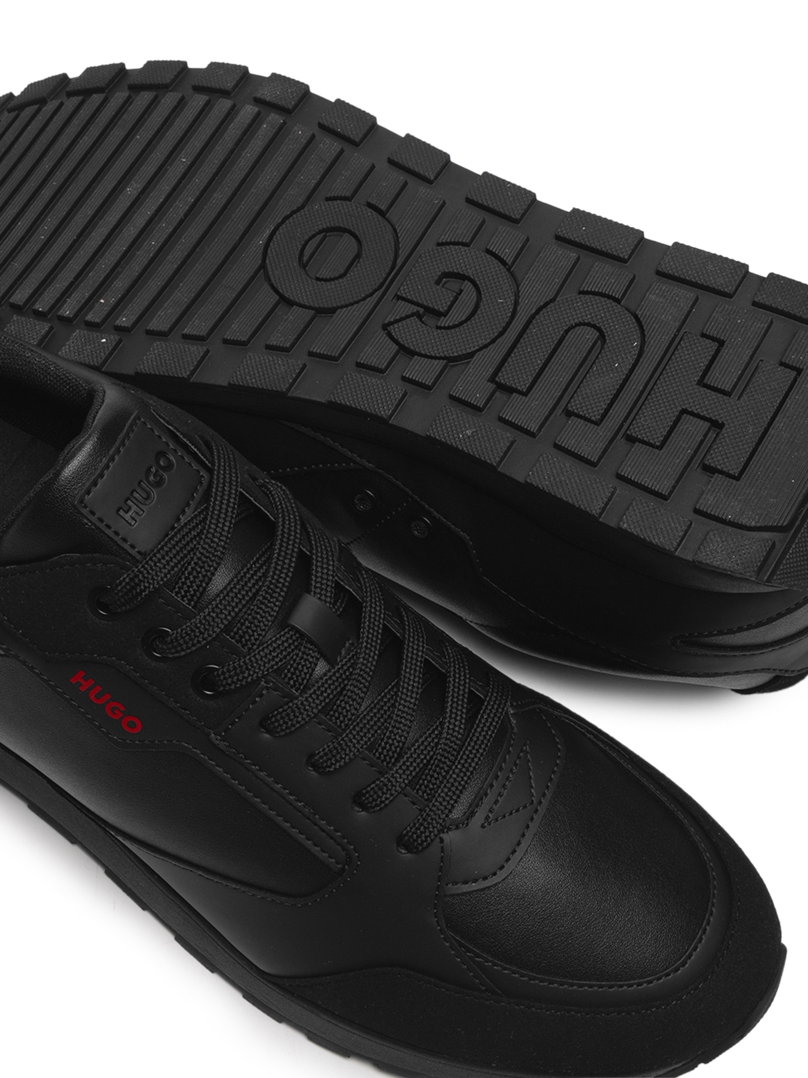 Tênis Masculino Icelin Runn PU Preto Hugo