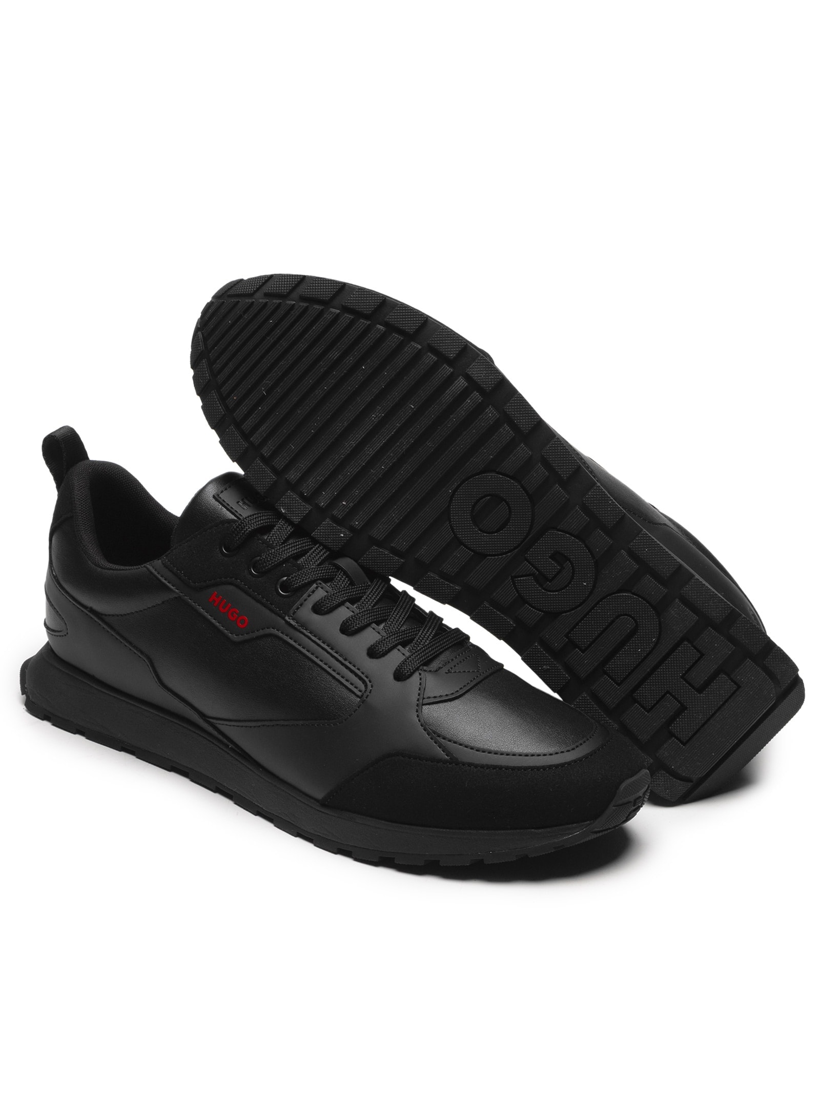 Tênis Masculino Icelin Runn PU Preto Hugo