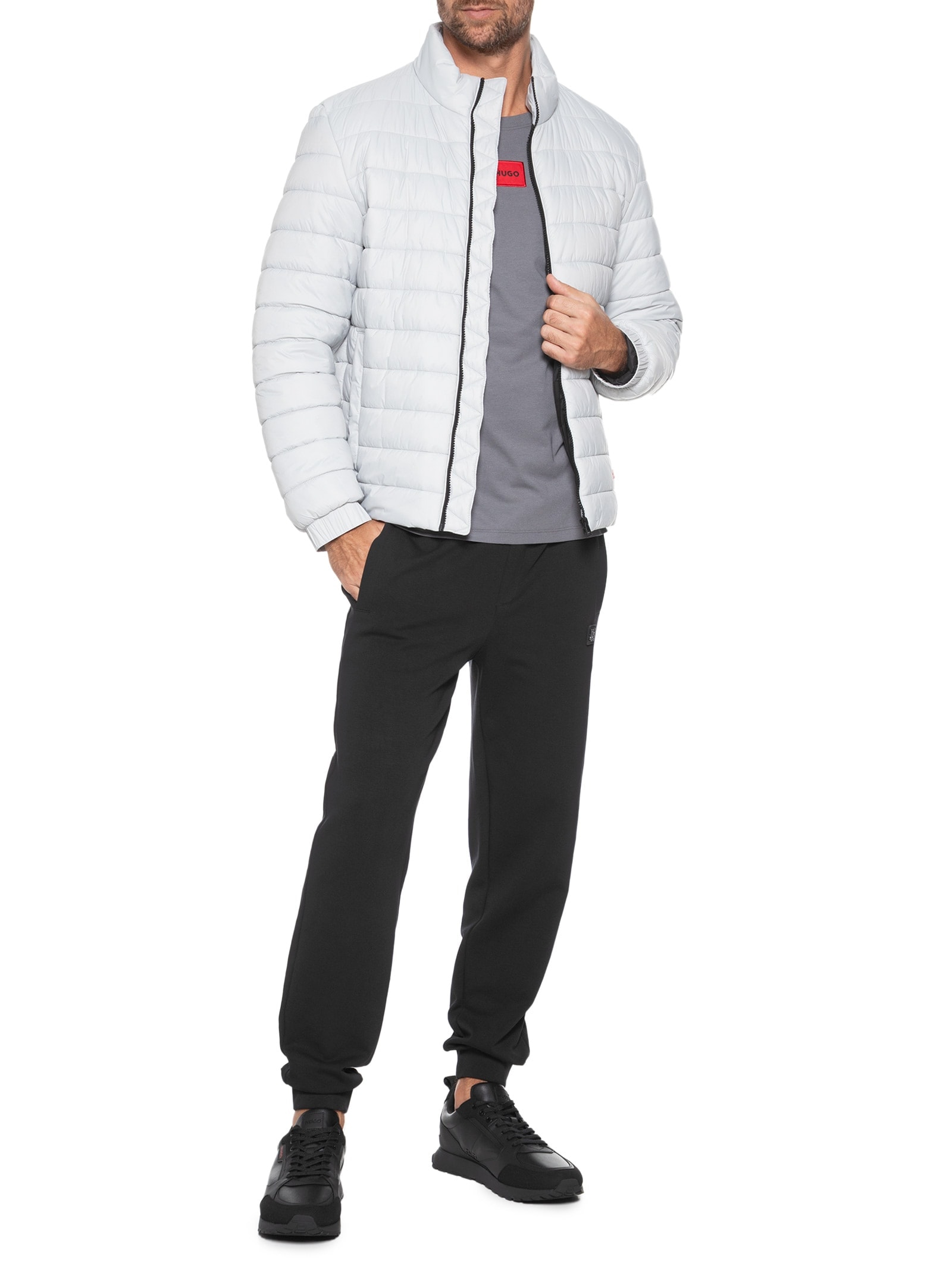 Tênis Masculino Icelin Runn PU Preto Hugo