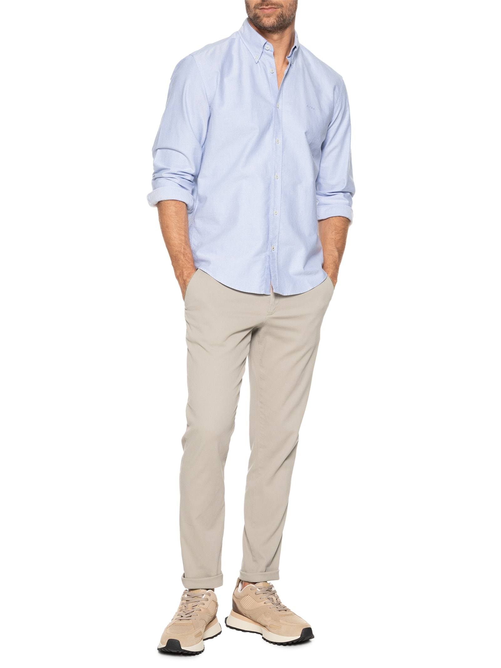 Tênis Masculino Jonah Runn KNSDBU Bege Boss