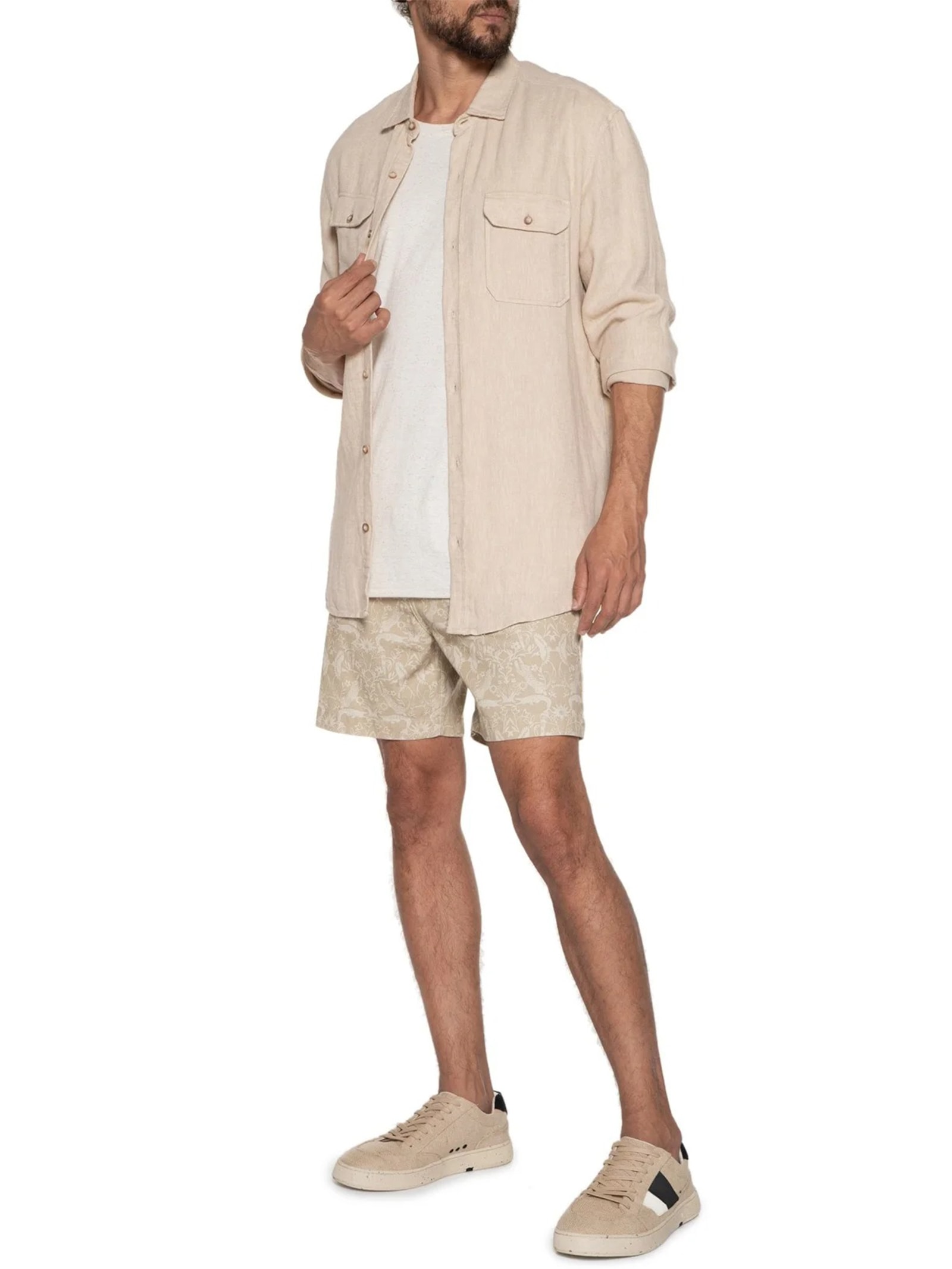 Tênis Masculino Jute Ag E-Sneaker Bege Osklen