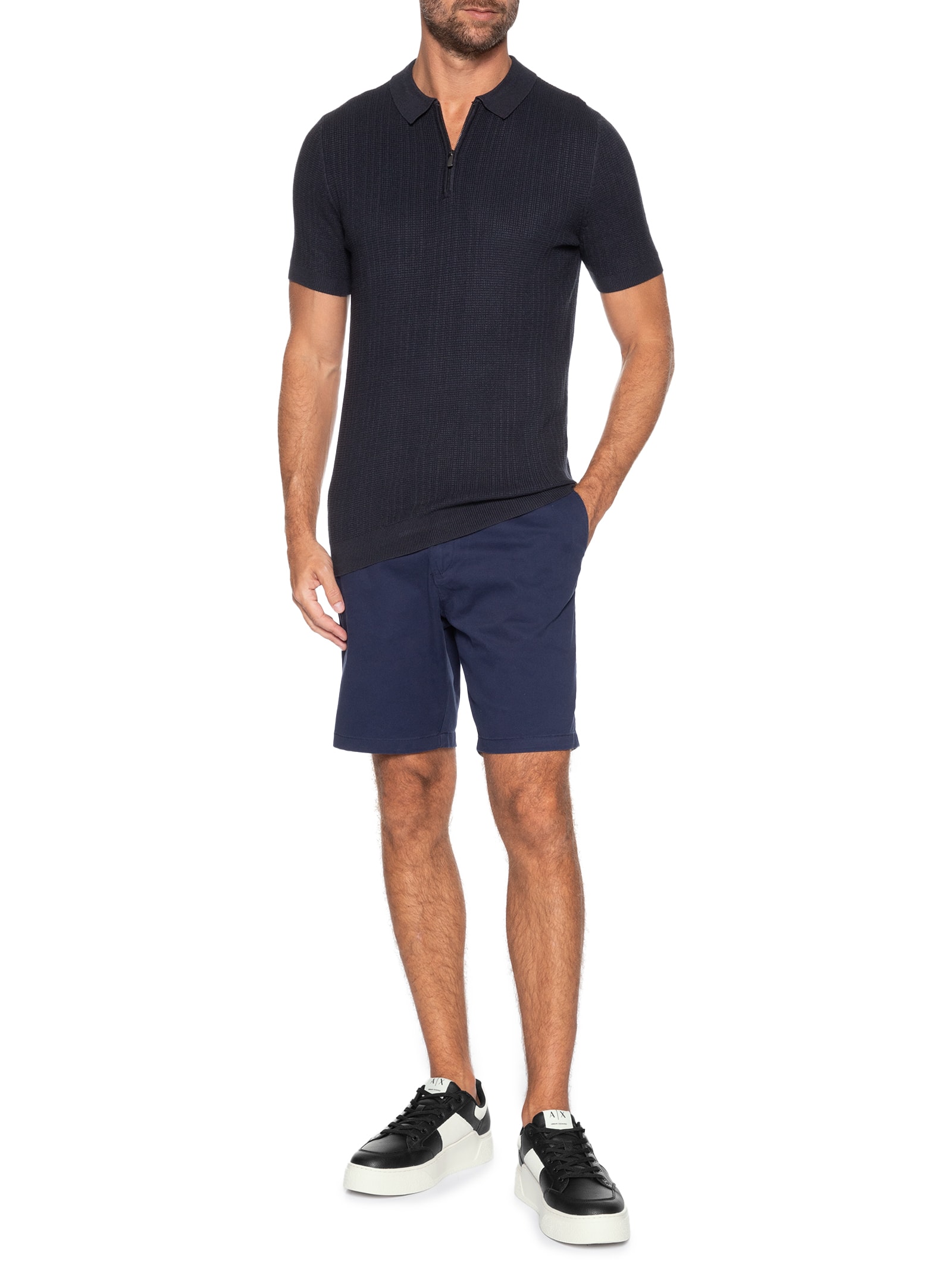 Tênis Masculino Lion Mini Tumbled – Preto Armani Exchange