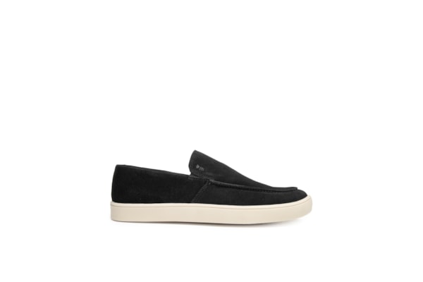 Tênis Masculino Loafer Essential Em Couro - Preto