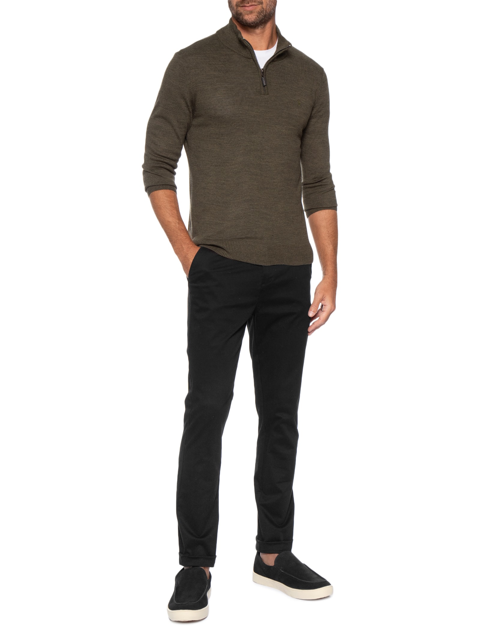 Tênis Masculino Loafer Essential Em Couro Preto Sergio K