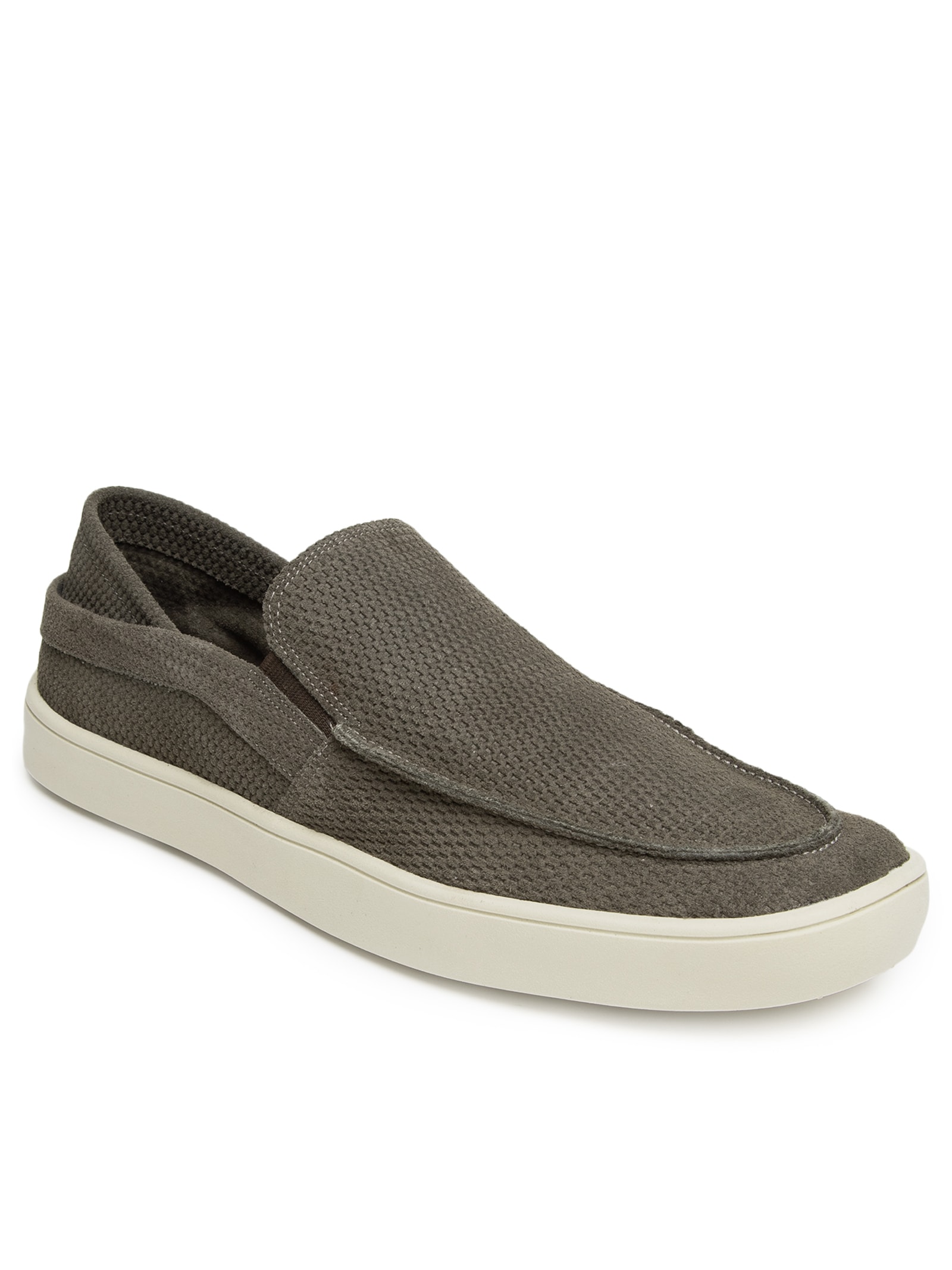 Tênis Masculino Loafer Waves Em Couro Cinza Sergio K