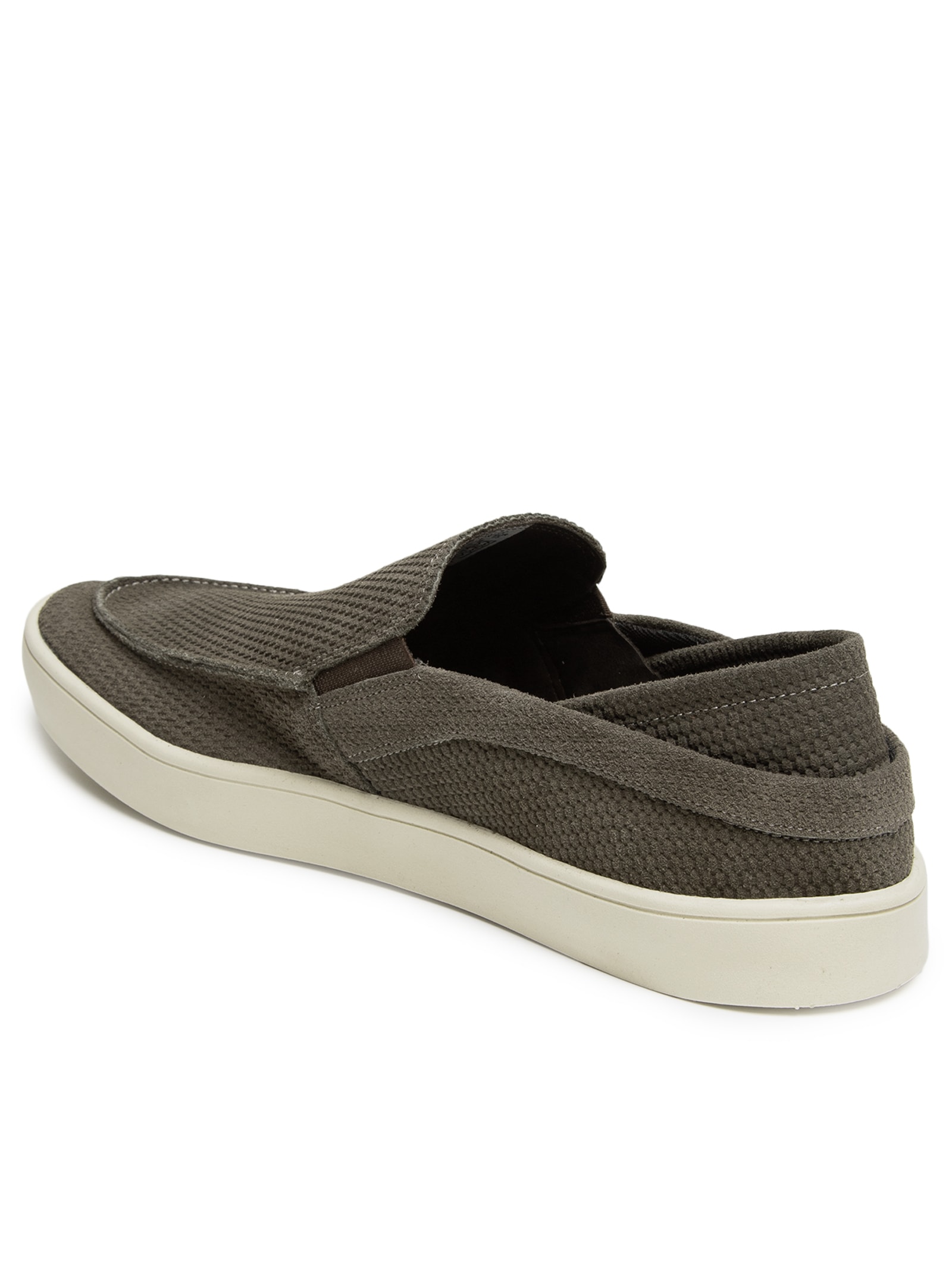 Tênis Masculino Loafer Waves Em Couro Cinza Sergio K