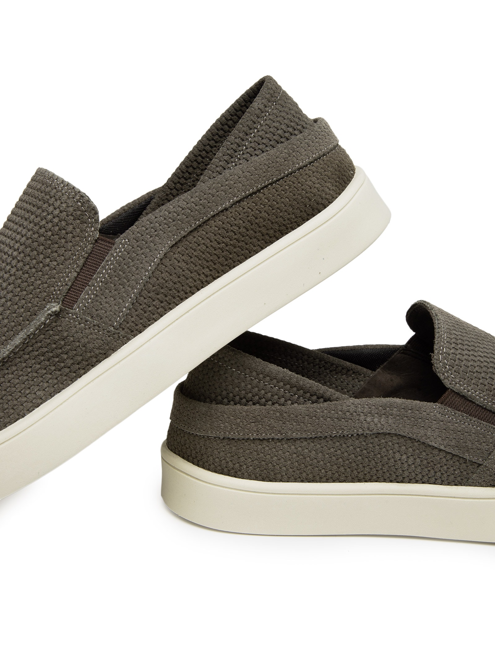 Tênis Masculino Loafer Waves Em Couro Cinza Sergio K