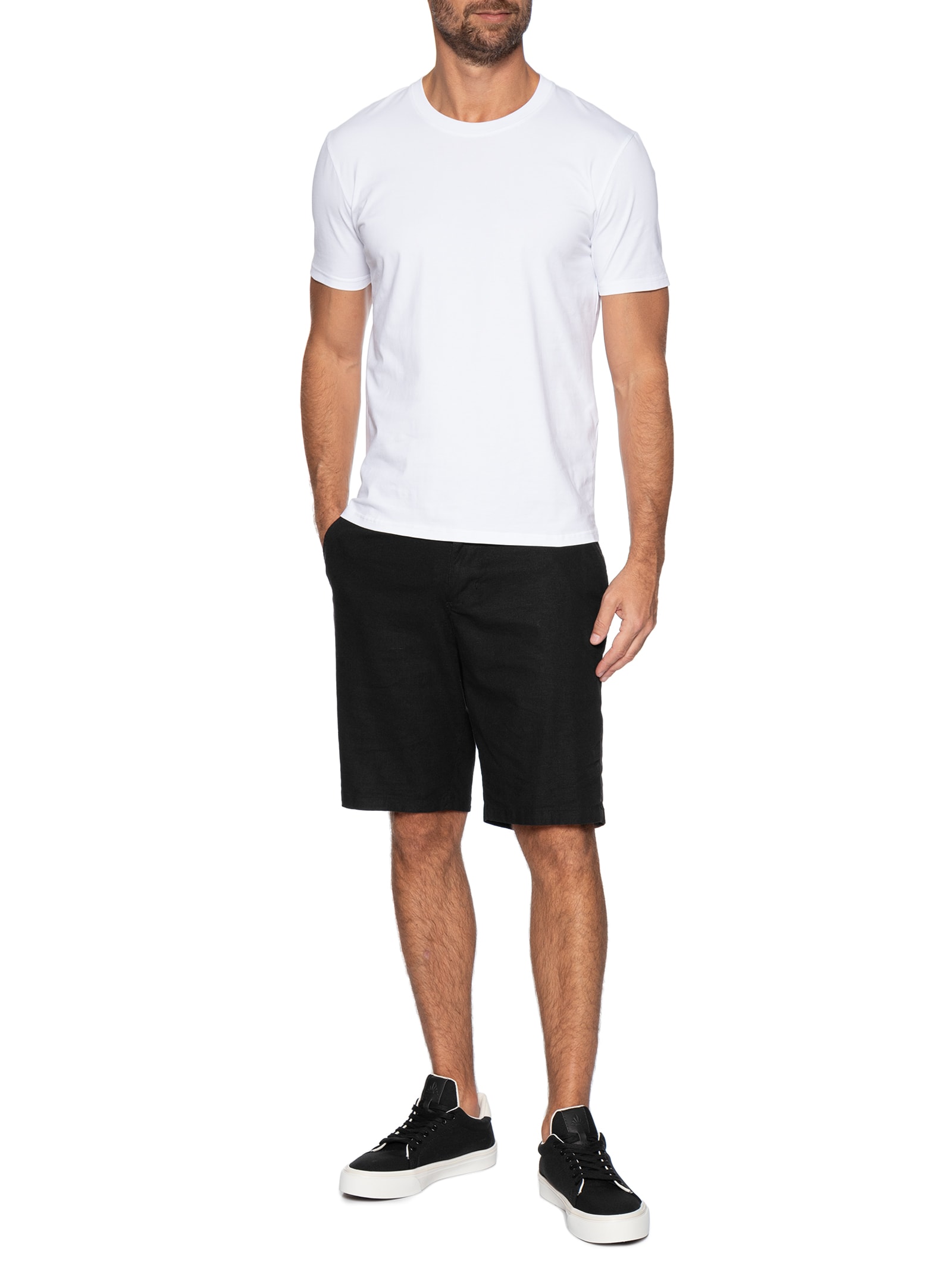 Tênis Masculino Redley Id Lona + Laminado Sintetico Preto Redley