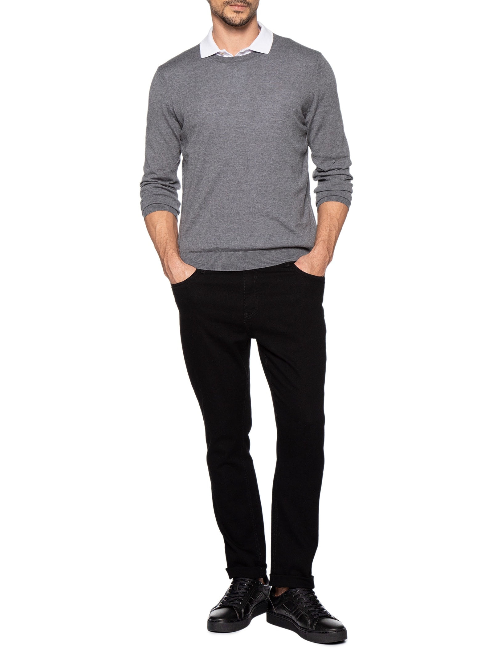 Tênis Masculino Rhys Tenn Pu Preto Boss