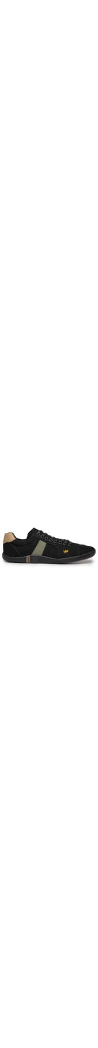 Tênis Masculino Riva Lona Lisa Black Sole - Preto