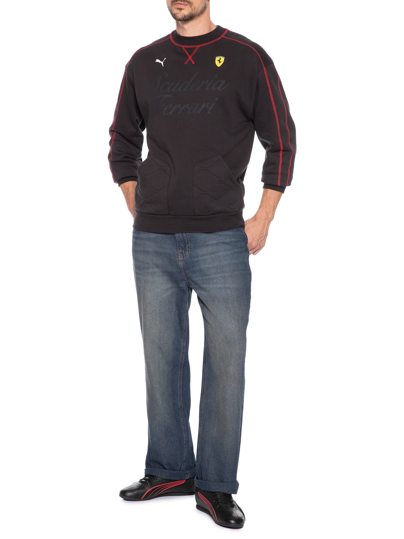 Tênis Masculino Scuderia Ferrari Catch Preto Puma + Ferrari