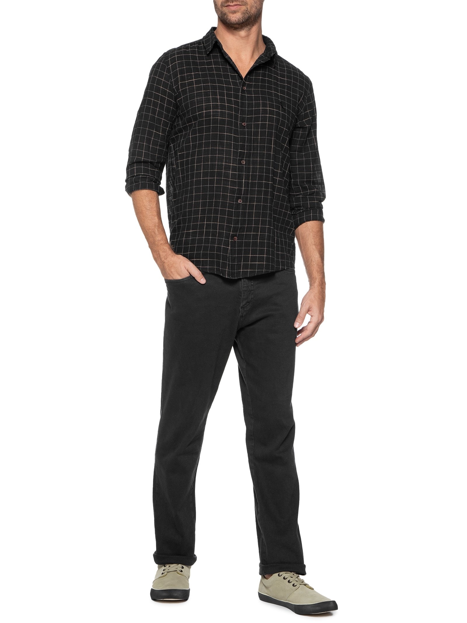 Tênis Masculino Skateboarding Camurça Black Sole M Bege Osklen