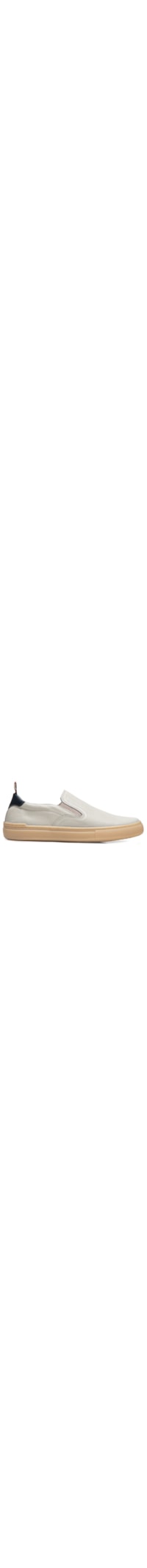 Tênis Masculino Slip On Em Couro - Cinza