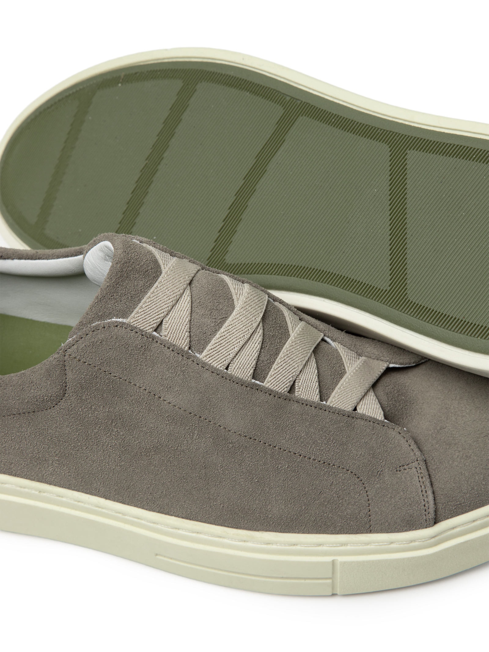 Tênis Masculino Slip On Em Couro Legítimo Bege '2 Essential