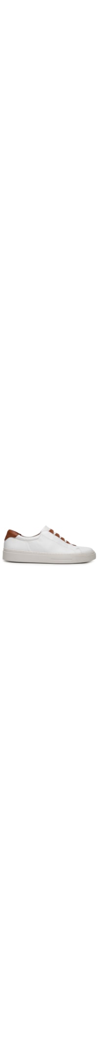 Tênis Masculino Slip On Em Couro Legítimo - Branco