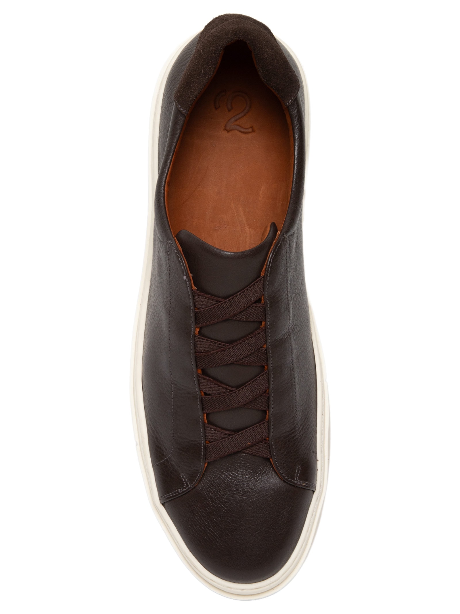 Tênis Masculino Slip On Em Couro Legítimo Marrom '2 Essential