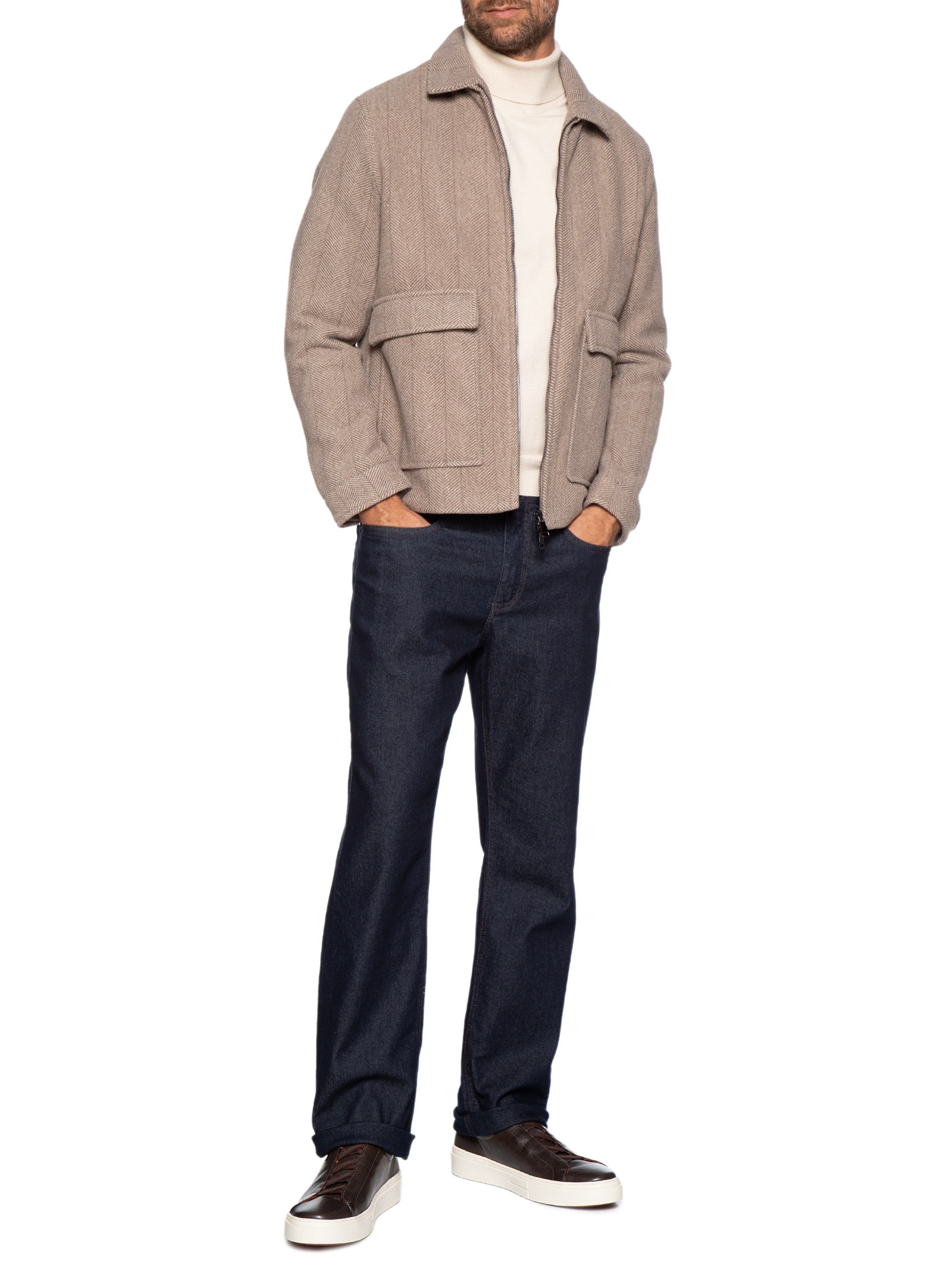 Tênis Masculino Slip On Em Couro Legítimo Marrom '2 Essential