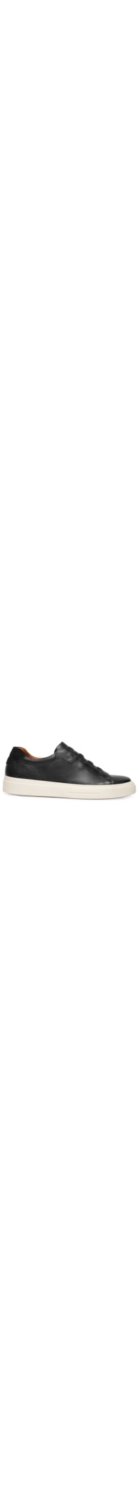 Tênis Masculino Slip On Em Couro Legítimo - Preto