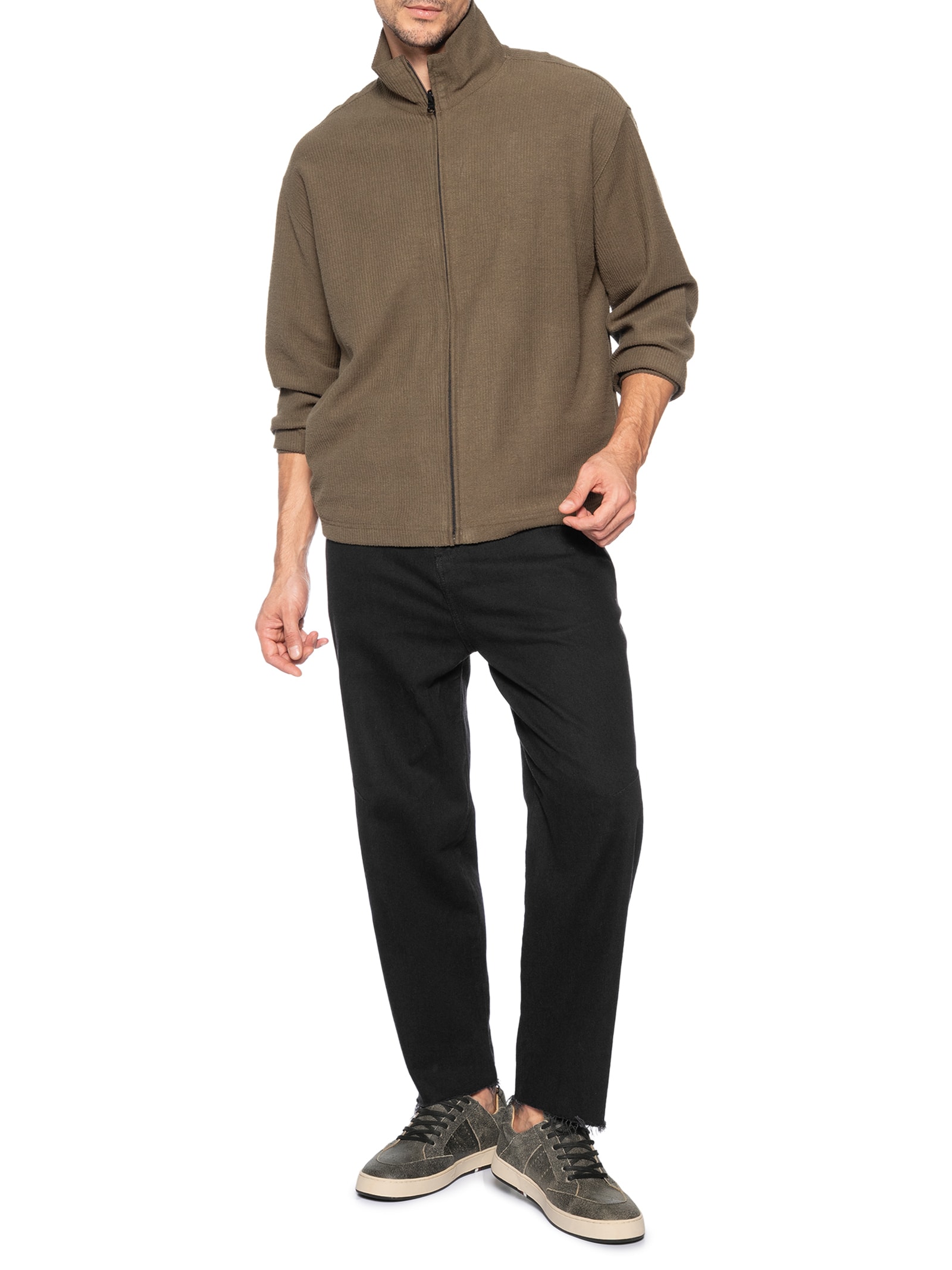 Tênis Masculino Soho Couro Gasto Preto Osklen