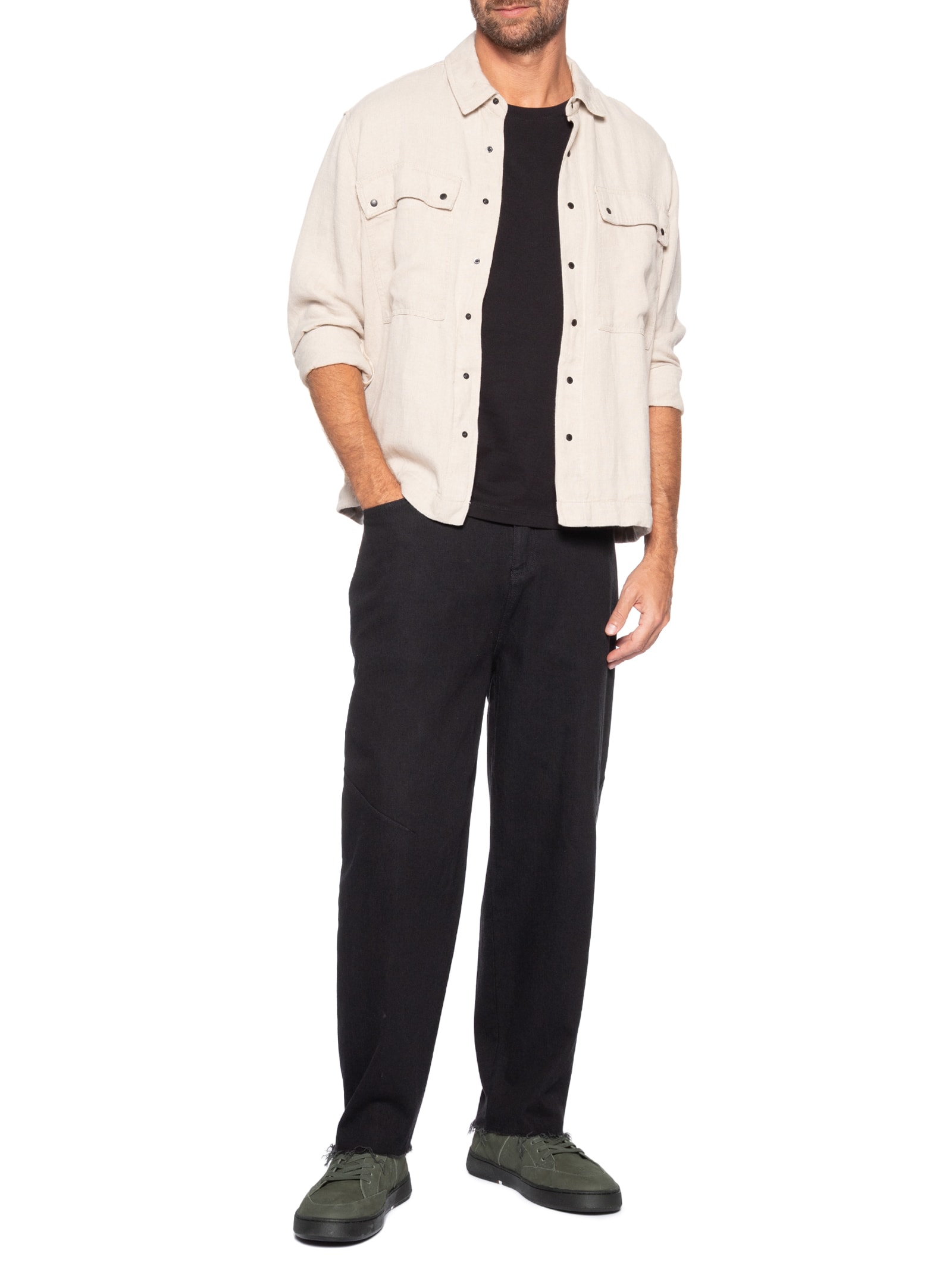 Tênis Masculino  Soho Riske Black Sole Verde Osklen