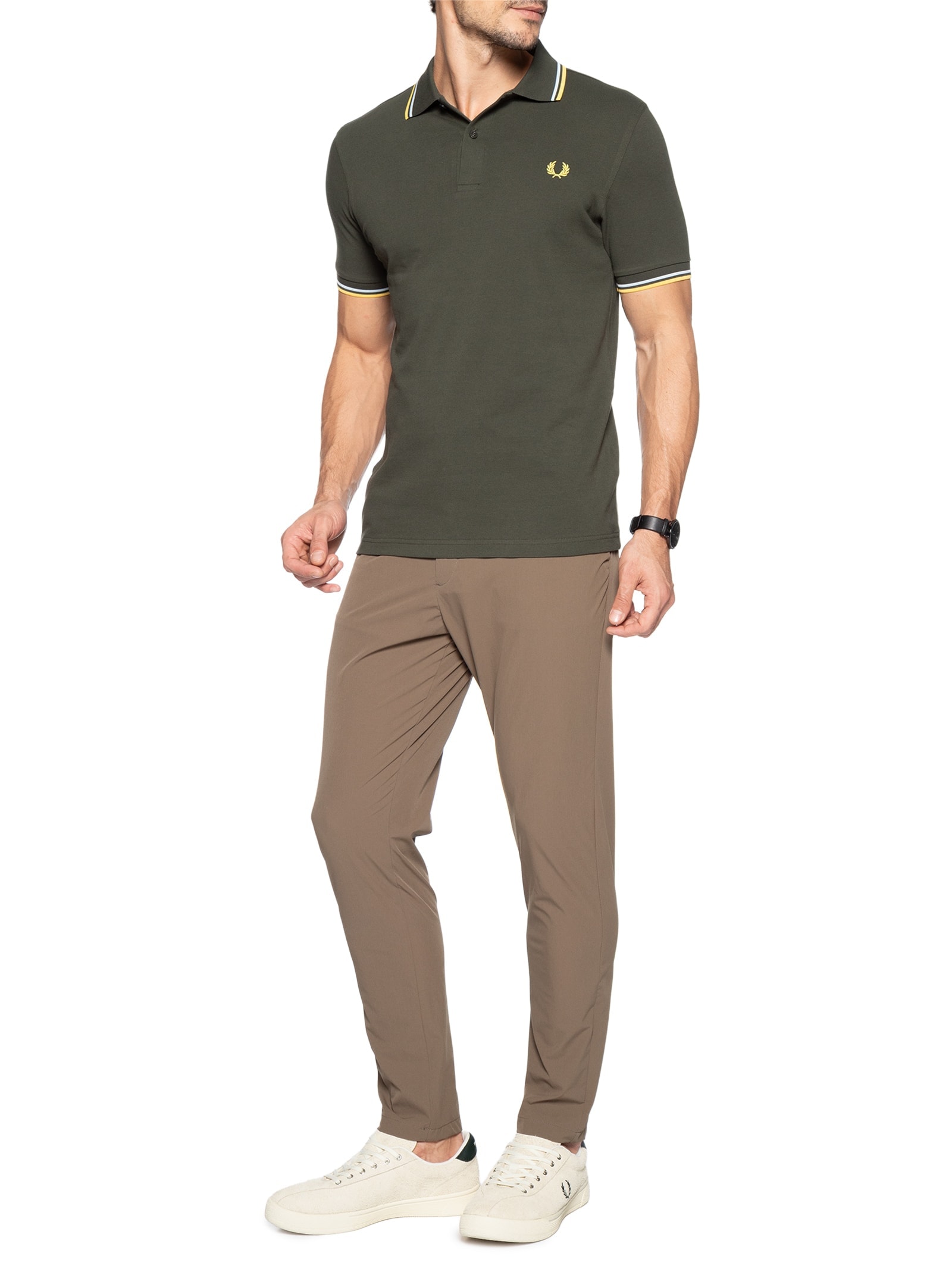 Tênis Masculino Suede Bege Fred Perry