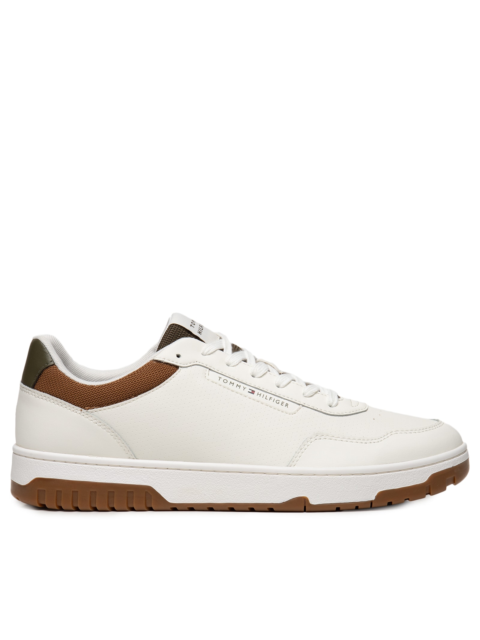Tênis Masculino Th Basket Core Lth Branco Tommy Hilfiger