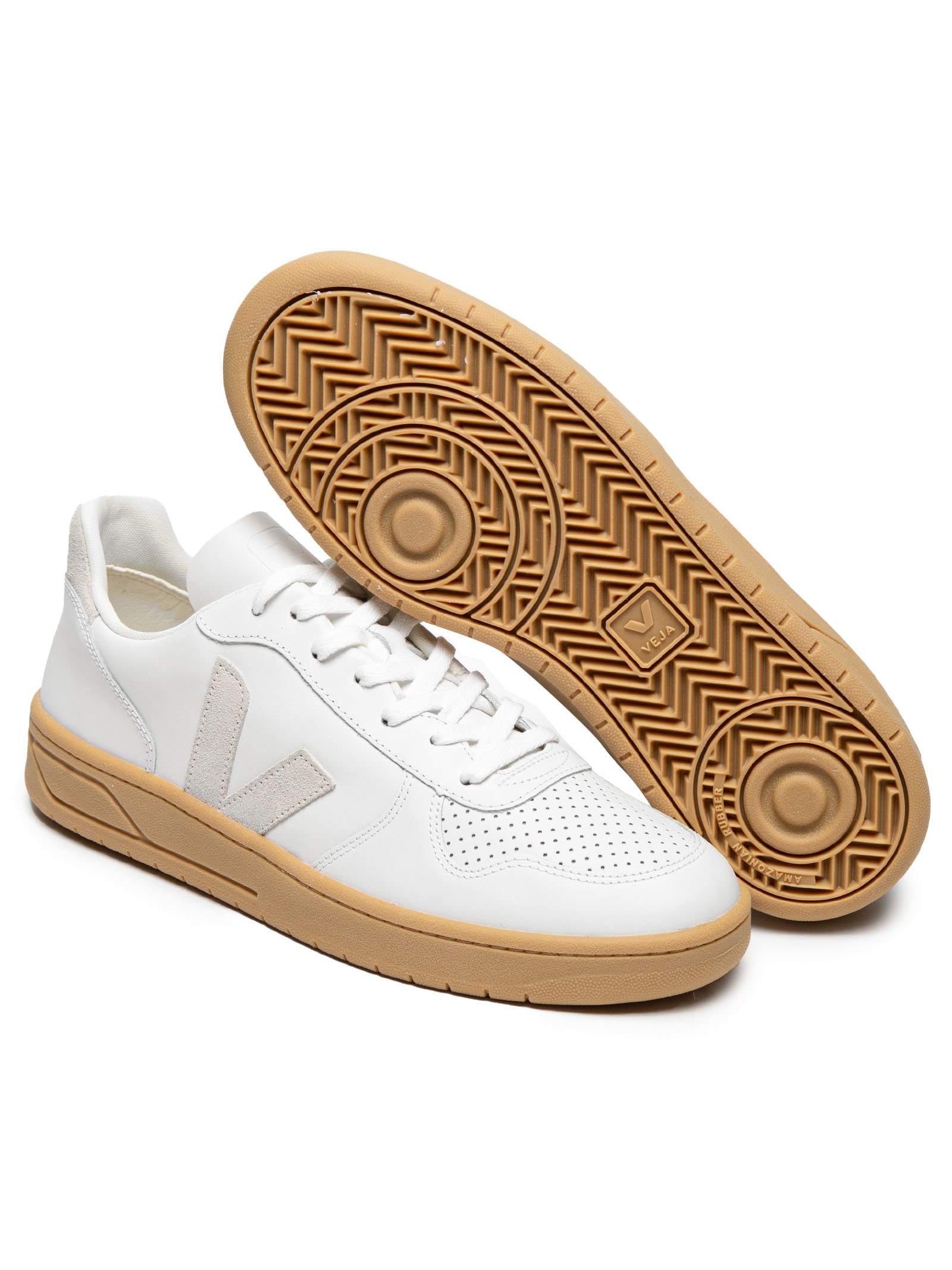 Veja - Tênis Masculino V-10 Leather Extra White - Branco