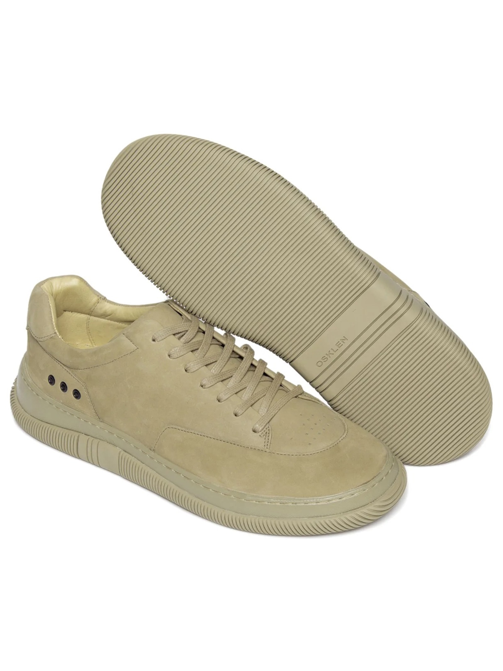 Tenis Mascyulino Hybrid Laces Nobuck Monochromatic Bege Osklen