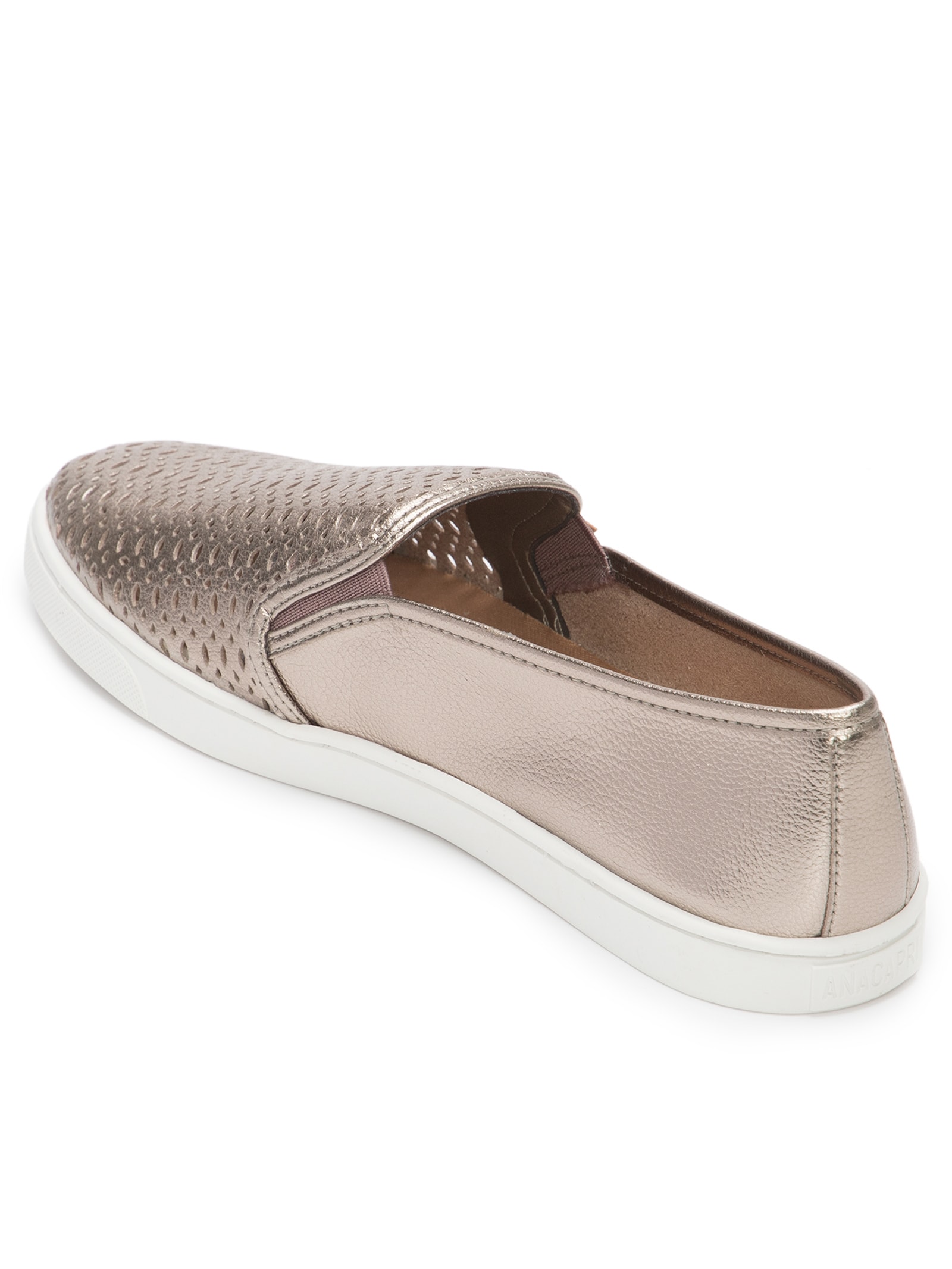 Tênis Slip On Ana Prata  Anacapri