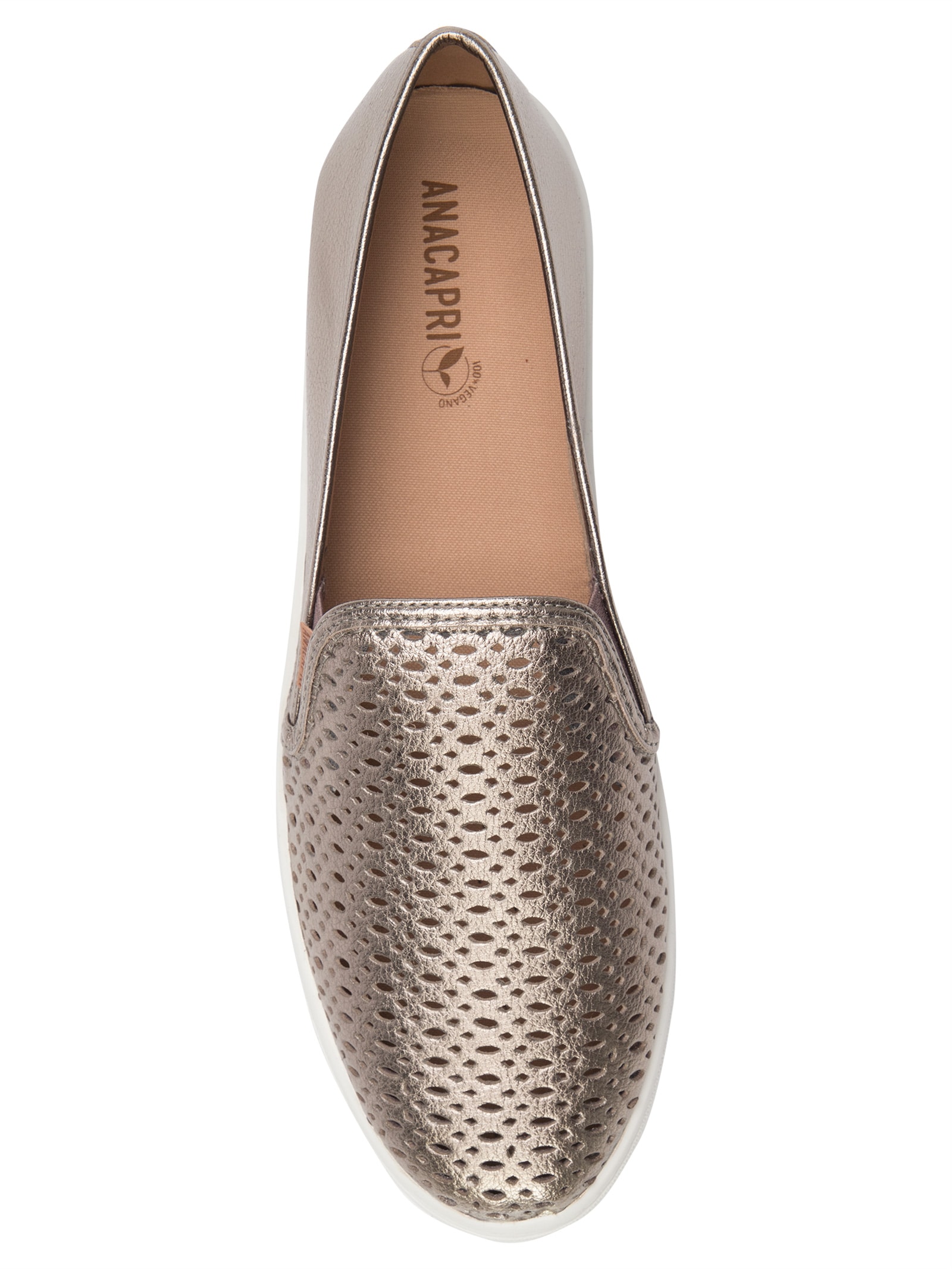 Tênis Slip On Ana Prata  Anacapri