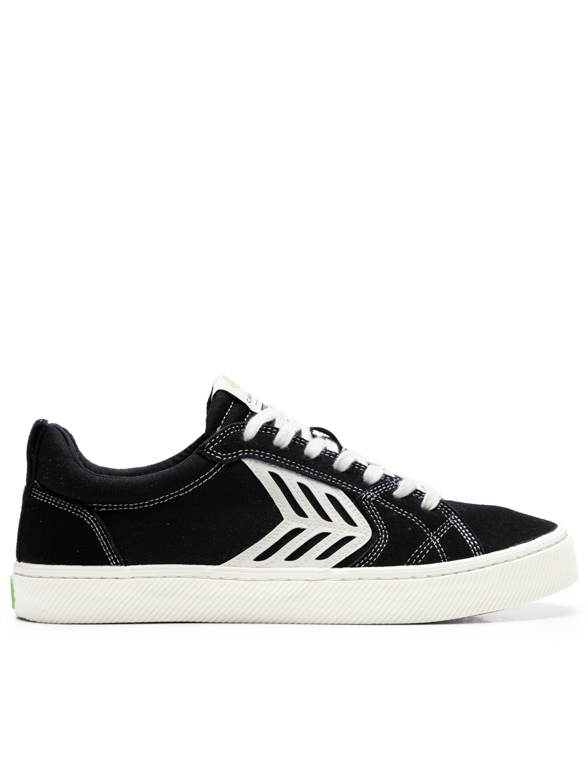 Vista 2 Tênis Unissex Catiba Pro Skate Suede and Canvas Contrast Thread Ivory PRETO PRETO