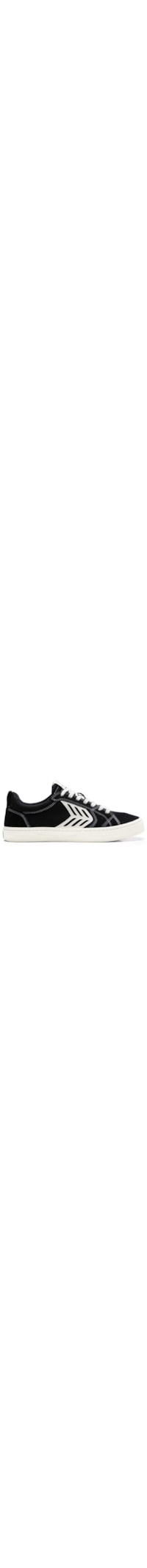 Tênis Unissex Catiba Pro Skate Suede and Canvas Contrast Thread Ivory - Preto
