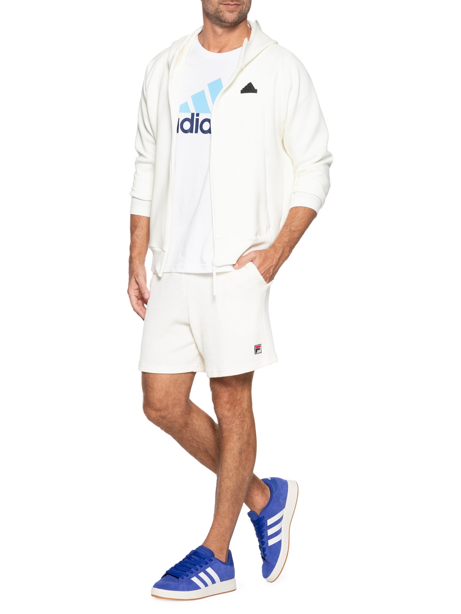 Tênis Unissex Grand Court Base Suede Azul Adidas