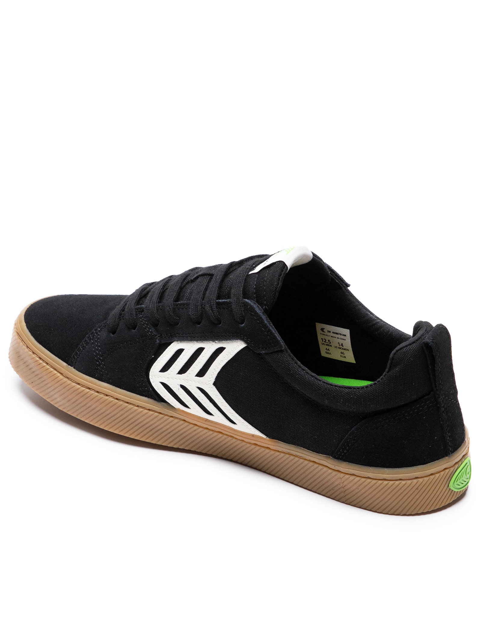 Tênis Unissex Pro Skate Gum Suede and Canvas Ivory Preto Cariuma
