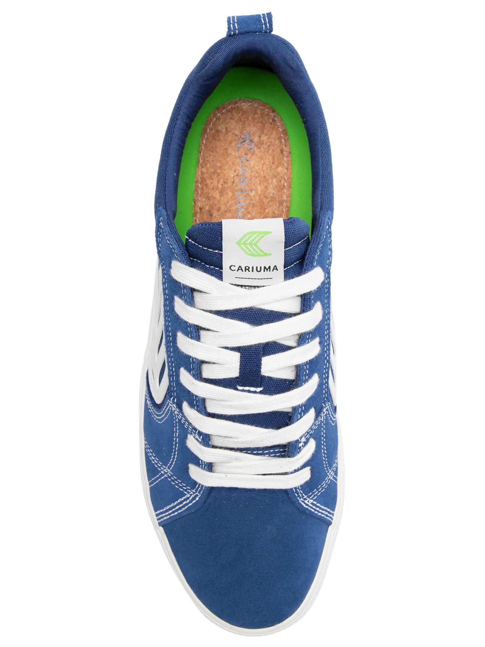 Tênis Unissex Pro Skate Mystery Suede and Canvas Contrast Thread Ivory Azul Cariuma